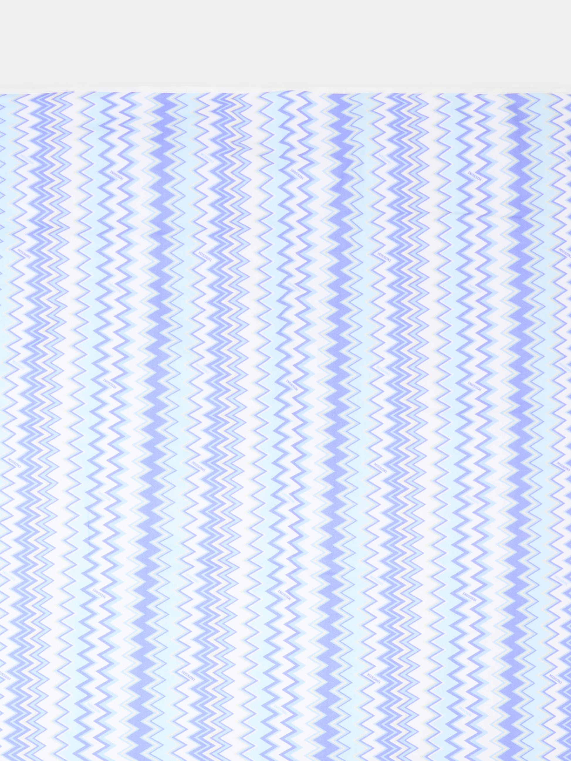 Coperta azzurra per neonato con motivo chevron,Missoni,MX0500-J0518 100CE