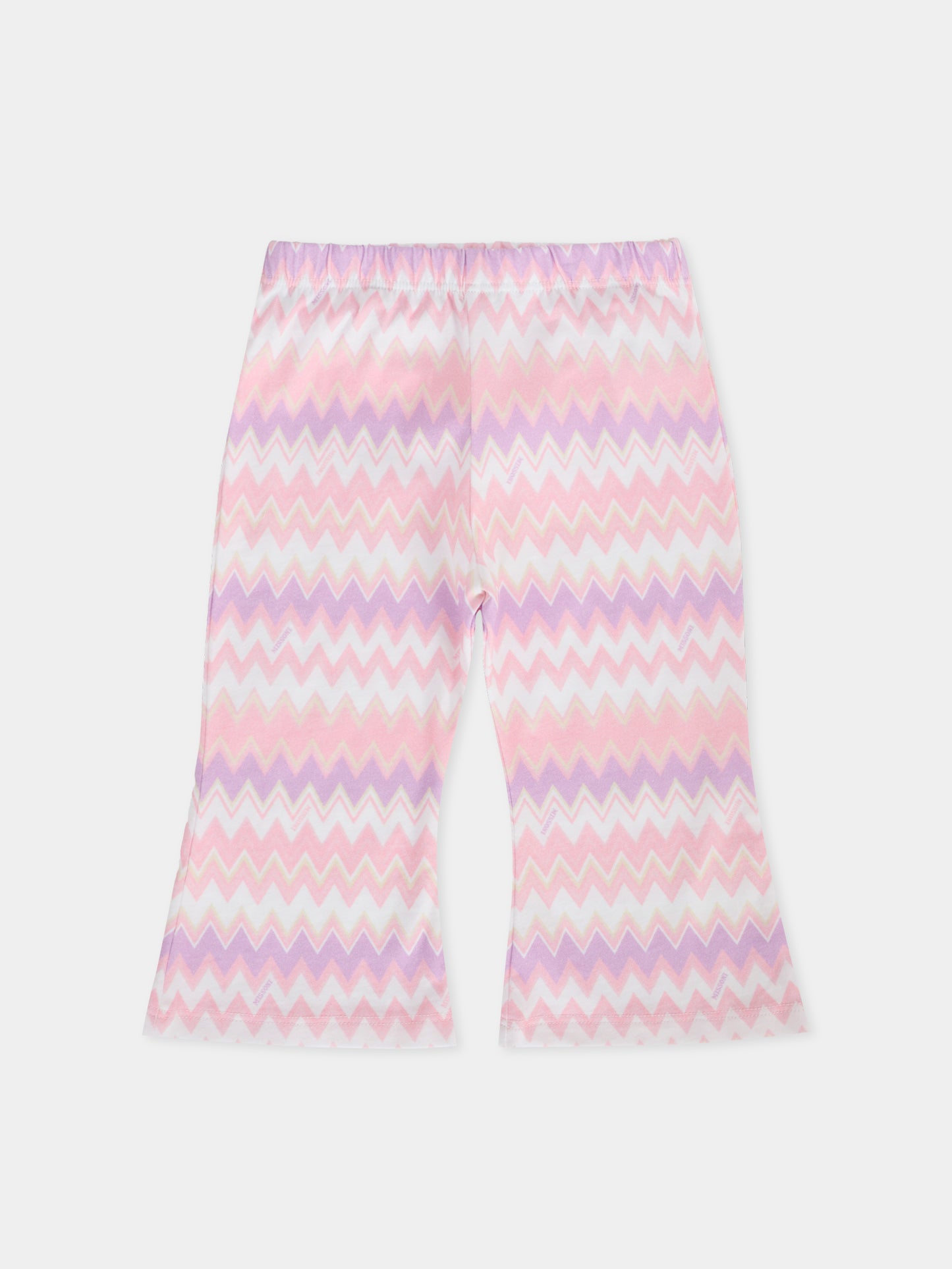 Leggings rosa per neonata con motivo chevron,Missoni,MX6040-J0518 100RS