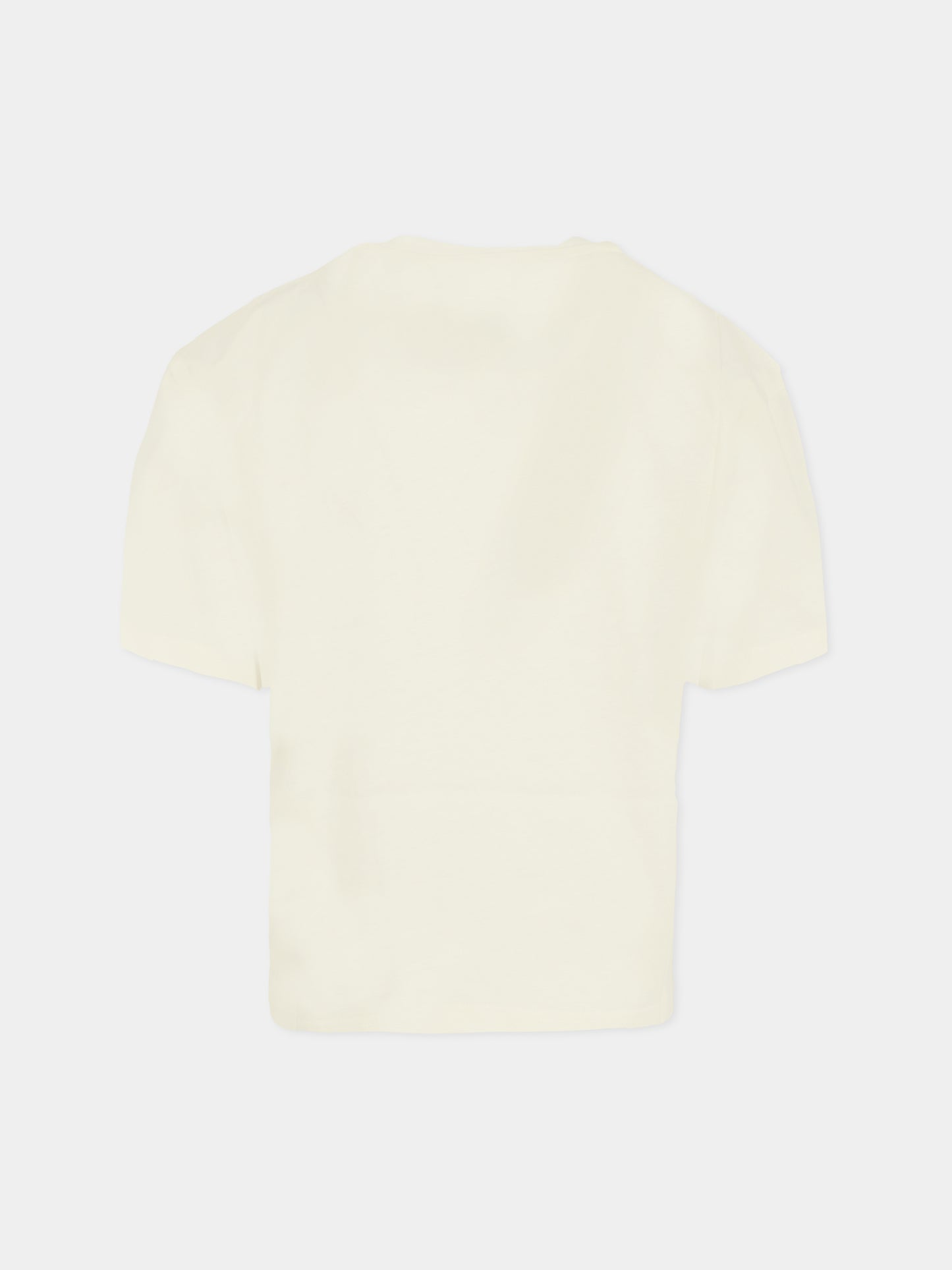 T-shirt avorio per bambini con Curb Basket,Lanvin Petite,N30285 117