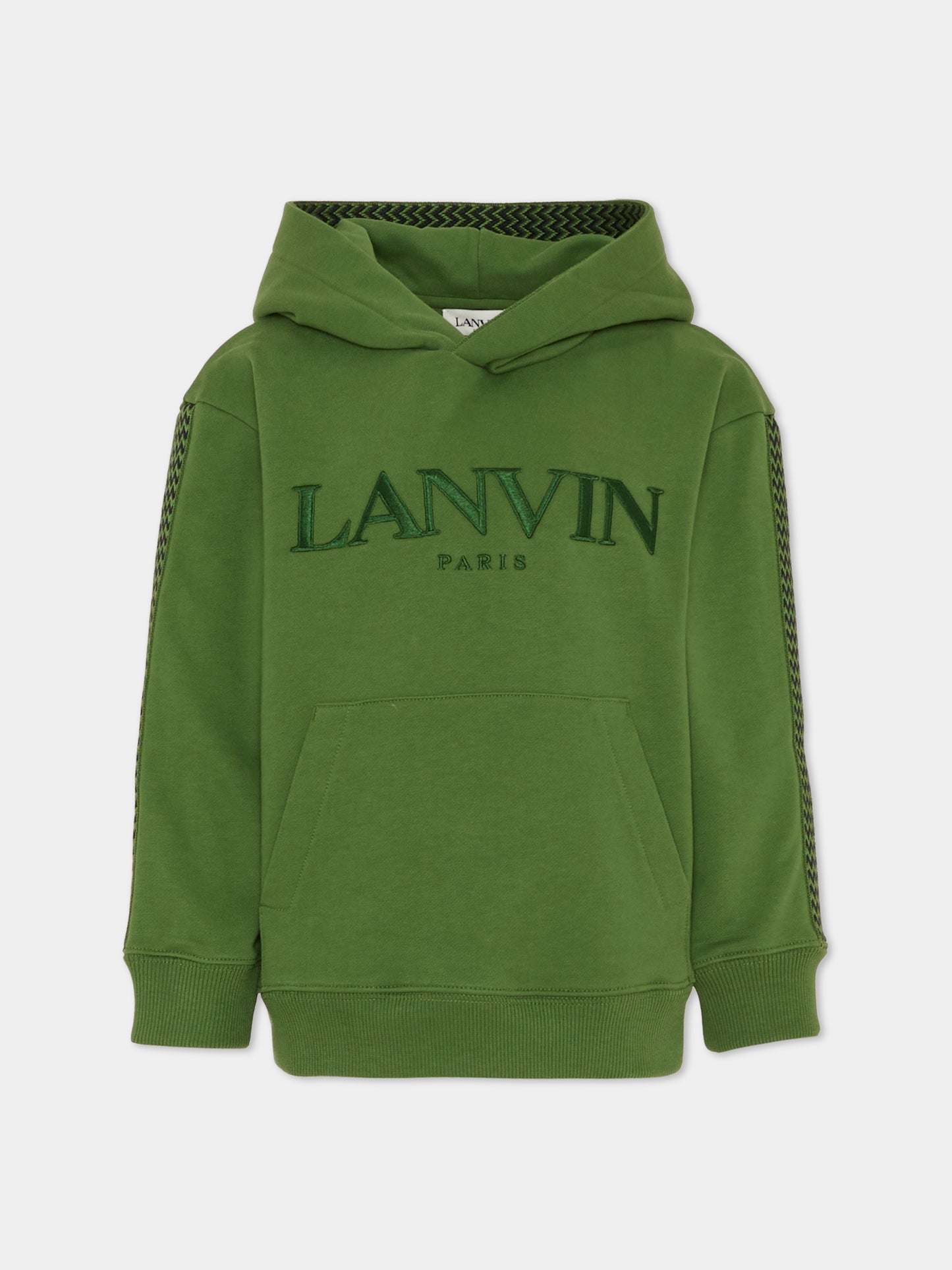 Felpa verde per bambino con logo,Lanvin Petite,N30295 625