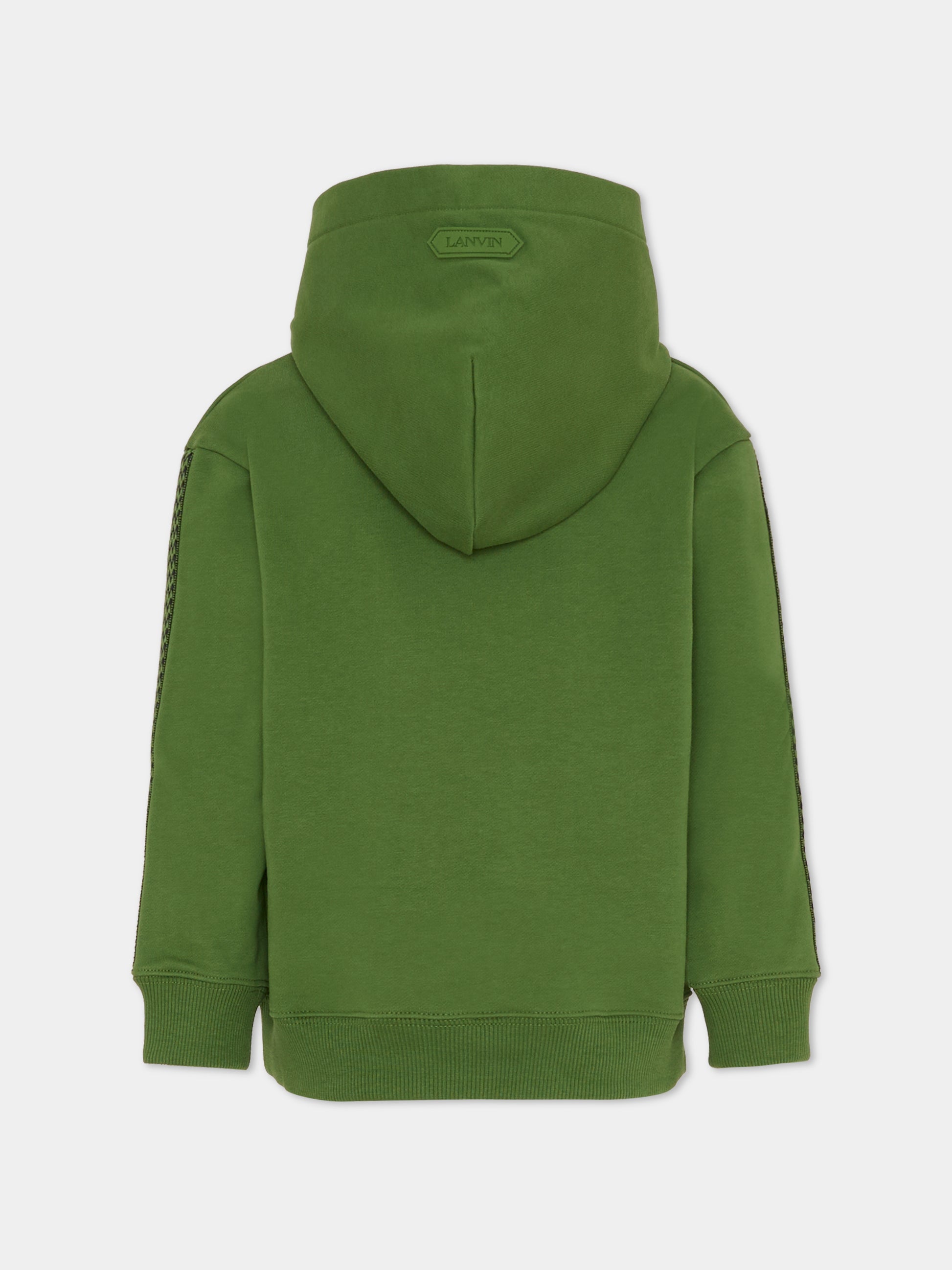 Felpa verde per bambino con logo,Lanvin Petite,N30295 625