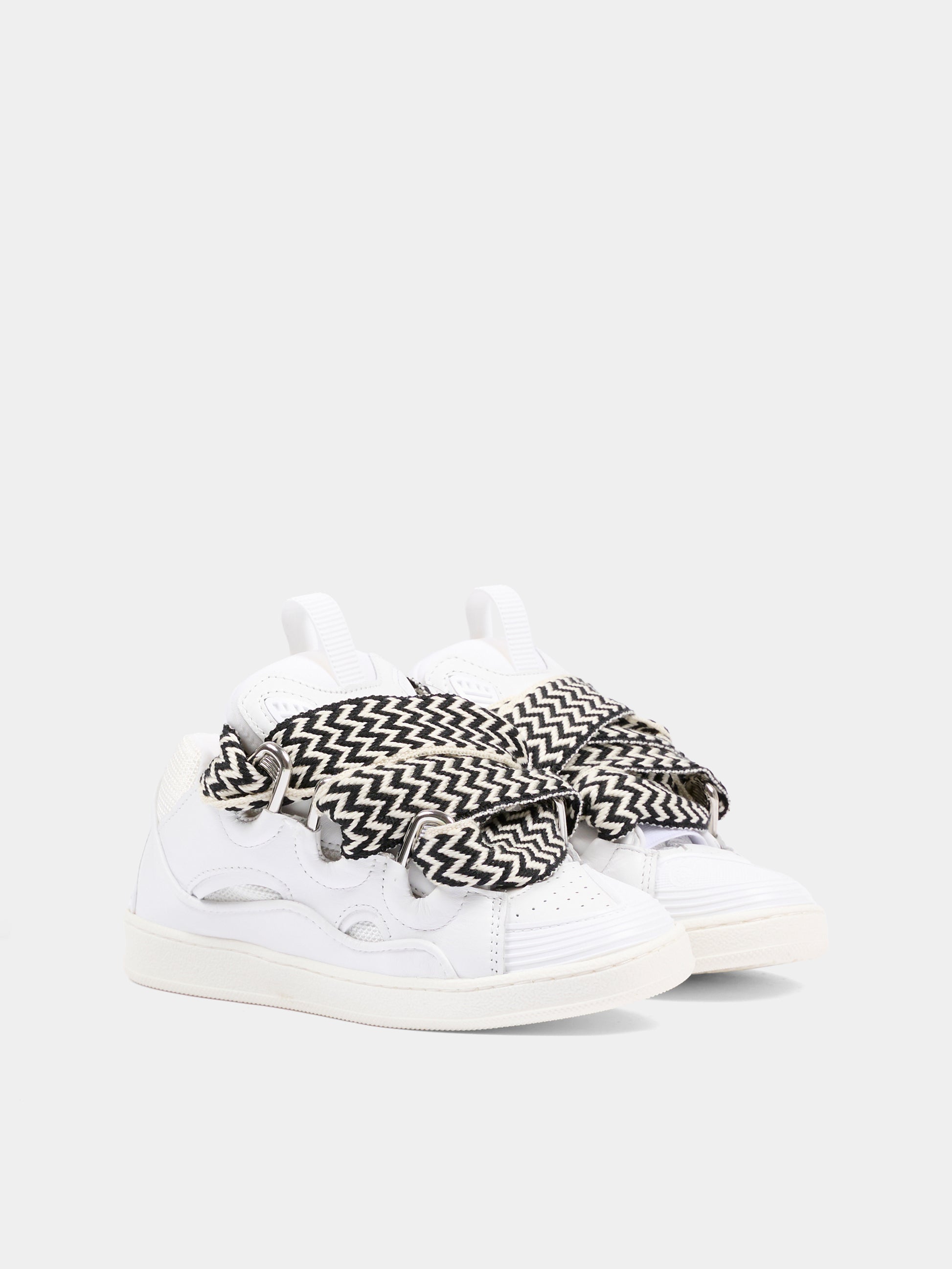 Sneakers bianche per bambino con logo,Lanvin Petite,N30306 N89