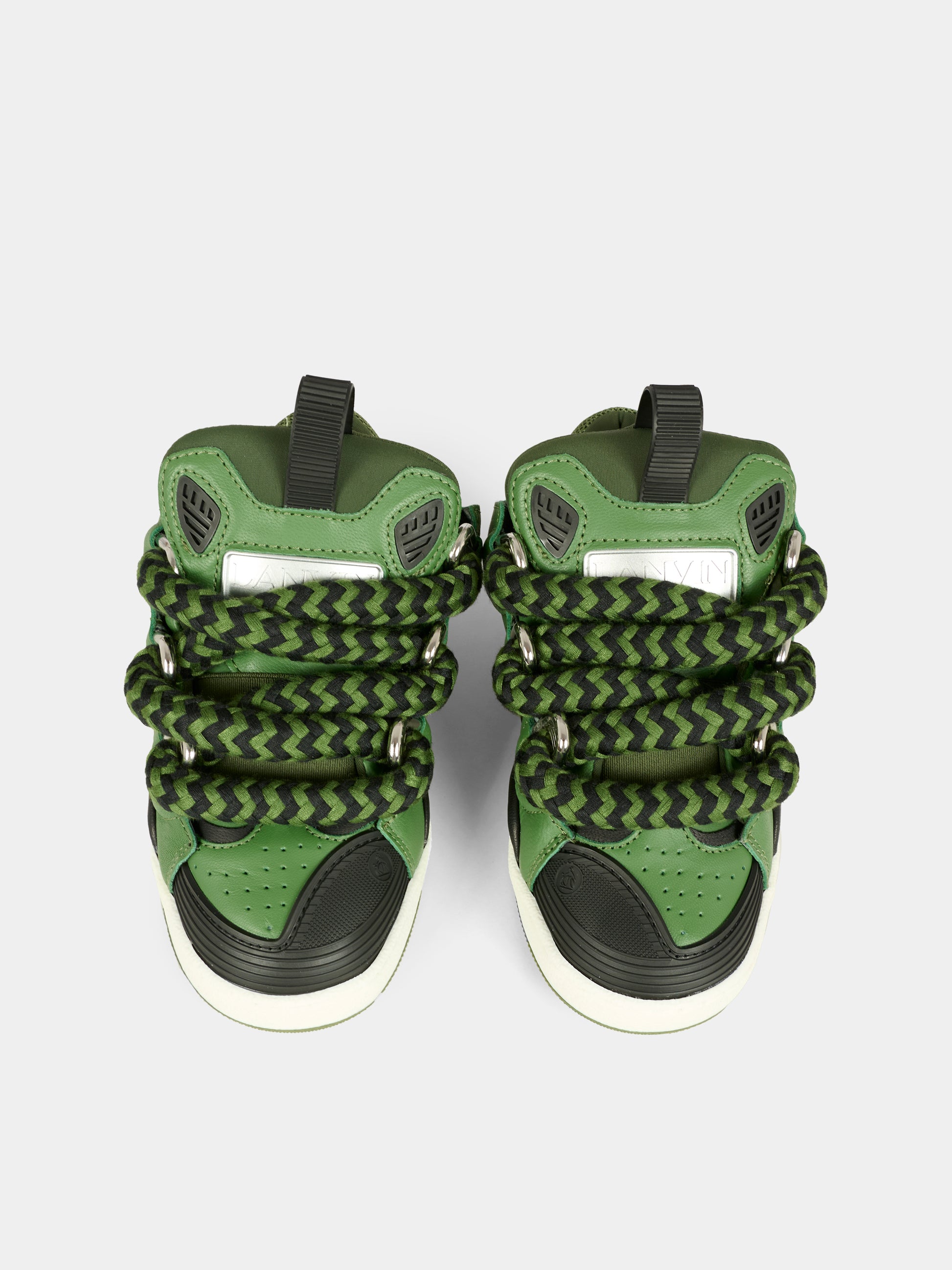 Sneakers verdi per bambino con logo,Lanvin Petite,N30308 665