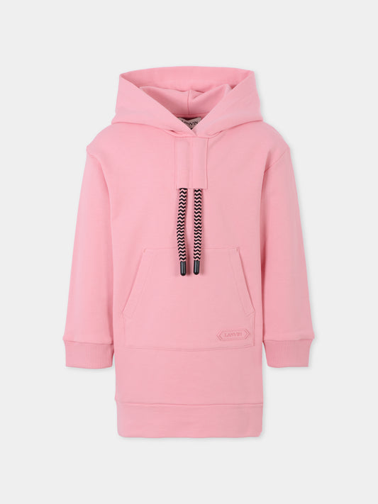 Vestito rosa per bambina con logo,Lanvin Petite,N30312 48N