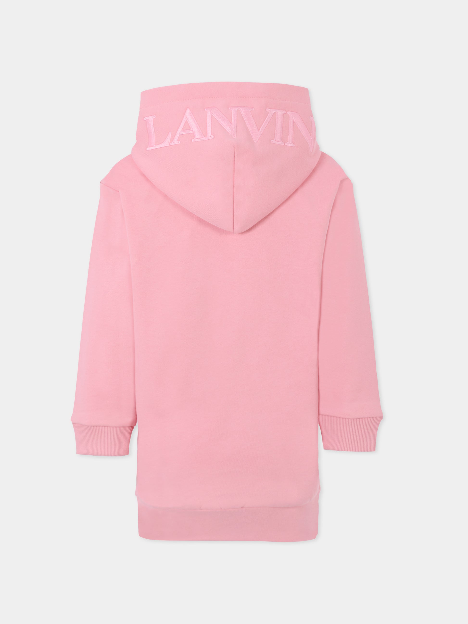 Vestito rosa per bambina con logo,Lanvin Petite,N30312 48N