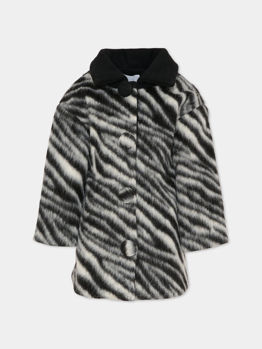 Cappotto nero per bambina con logo,Marc Jacobs,W60566 09B