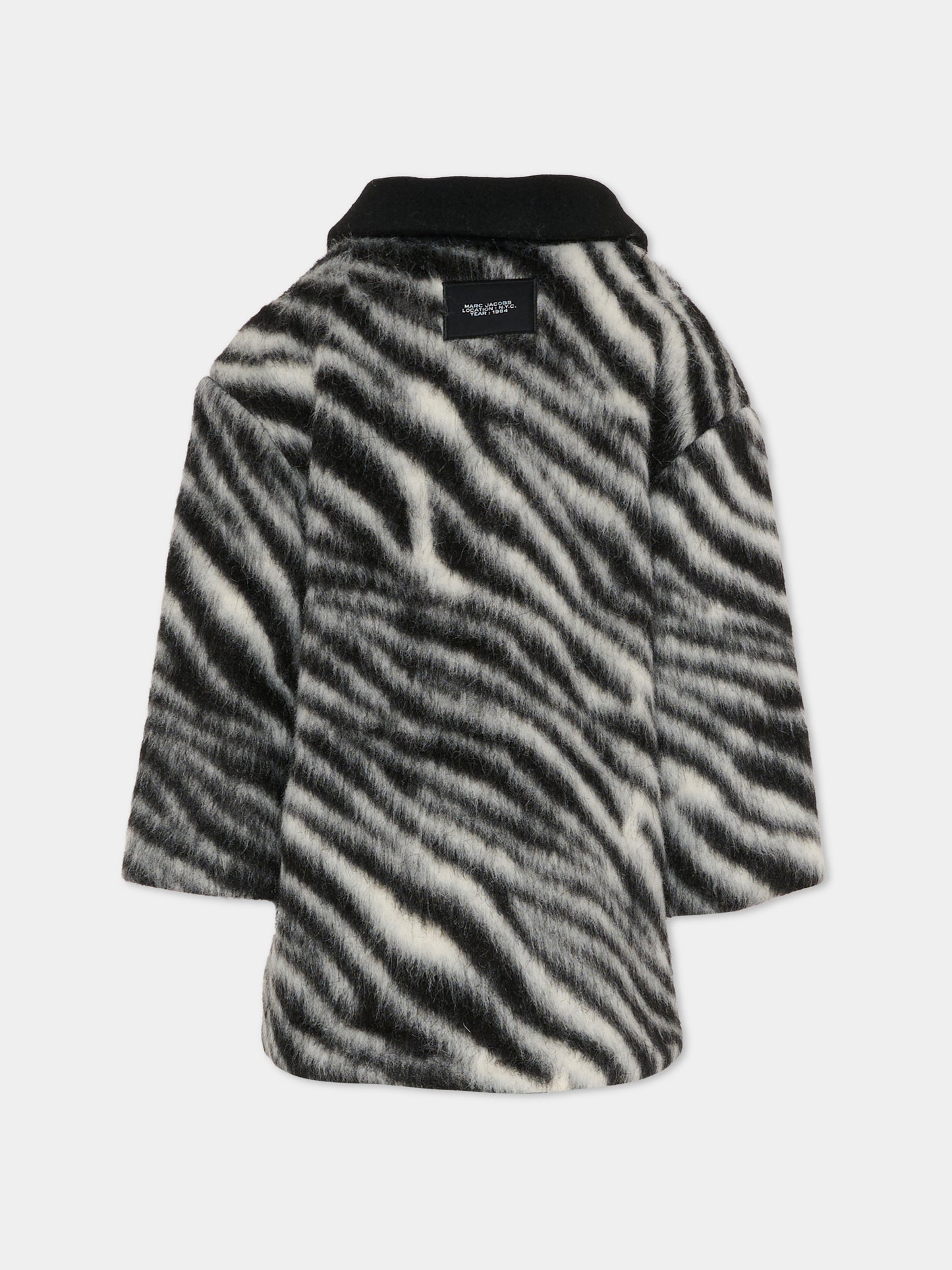 Cappotto nero per bambina con logo,Marc Jacobs,W60566 09B