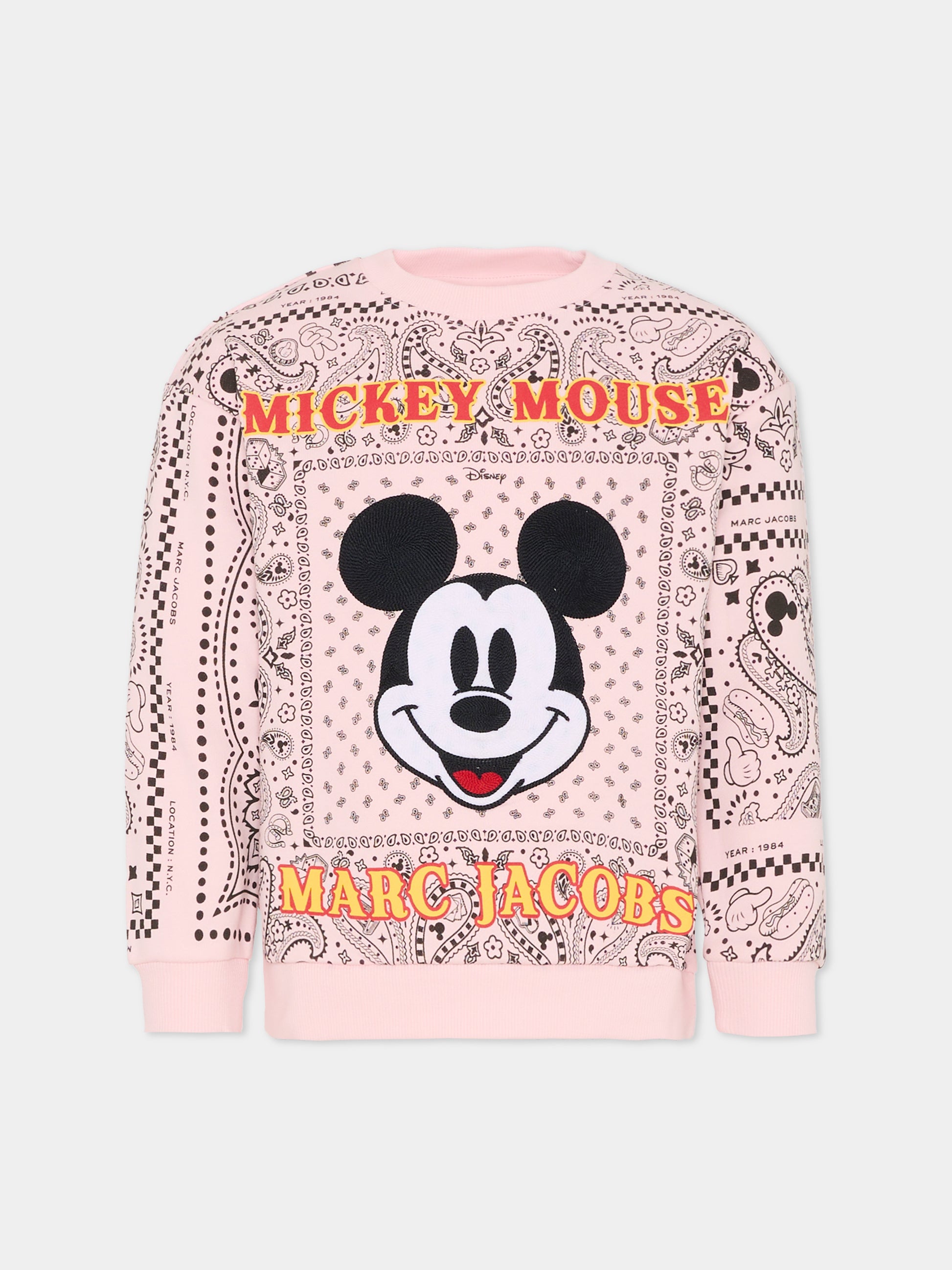 Felpa rosa per bambina con Topolino,Marc Jacobs,W60575 475