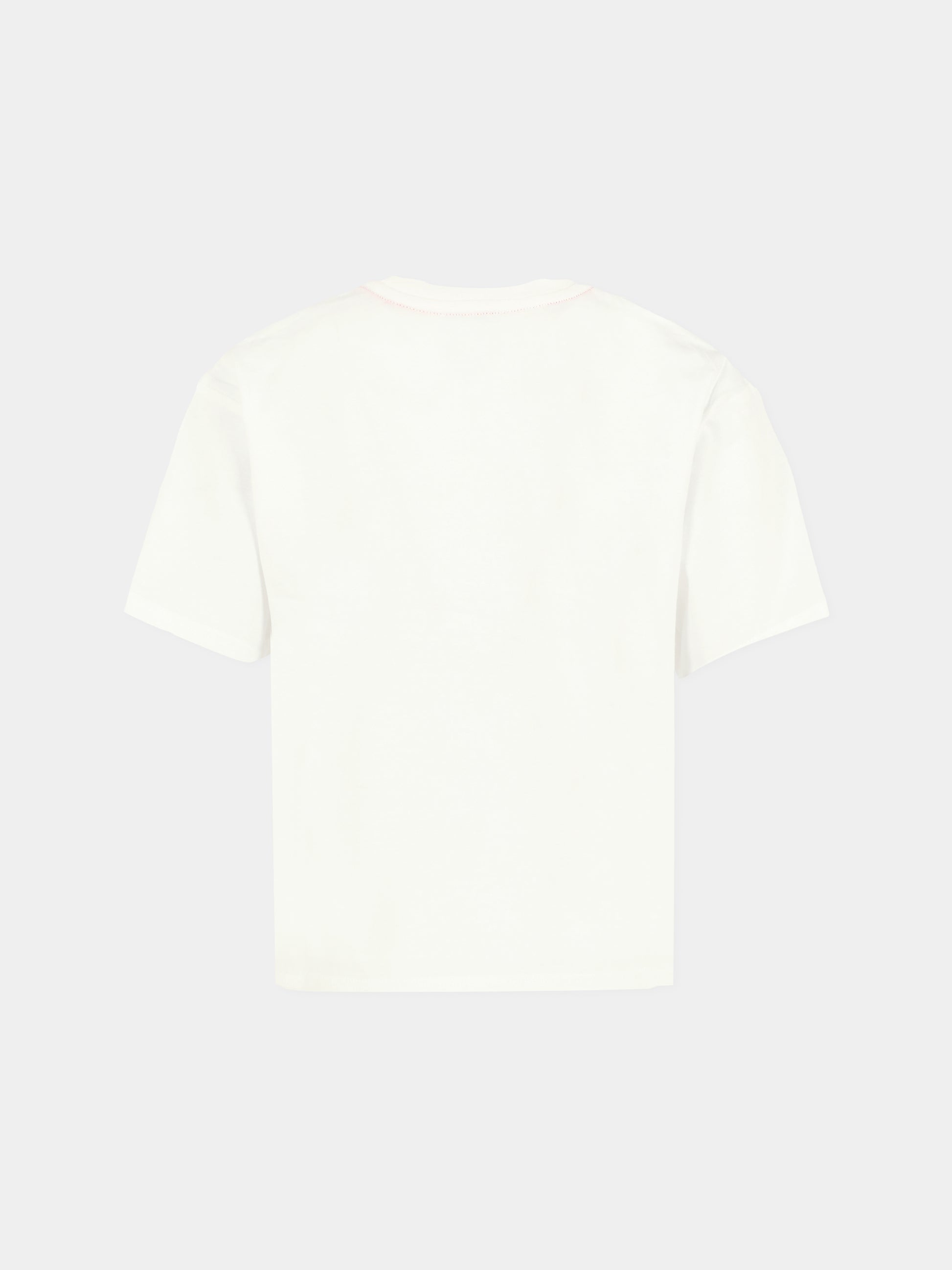 T-shirt bianca per bambina con logo e rossetto,Marc Jacobs,W60579 10P