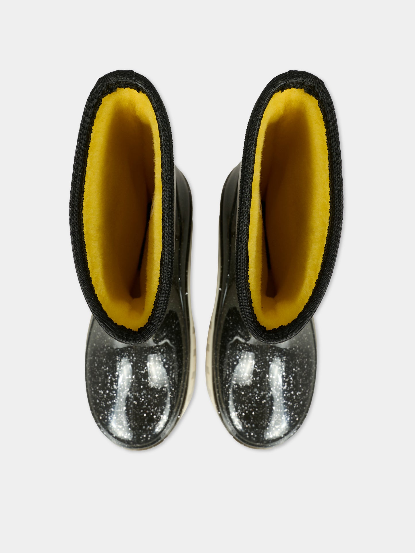 Stivali da pioggia neri per bambina con patch,Marc Jacobs,W60673 09B