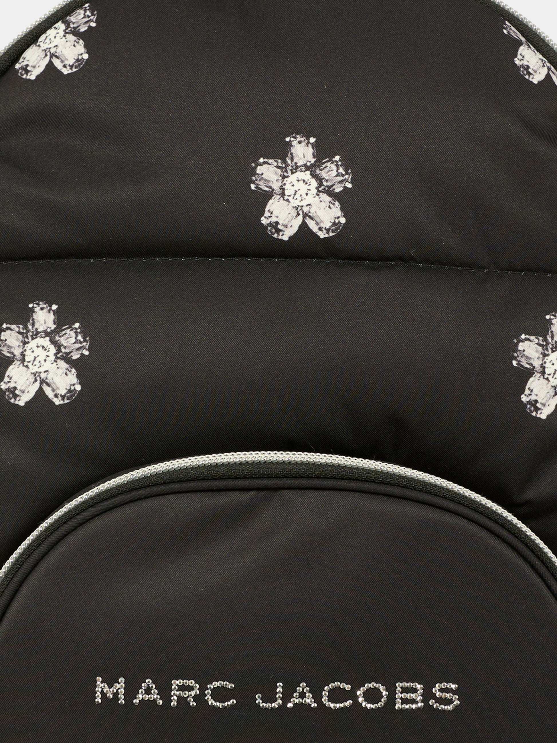 Zaino nero per bambina con fiori,Marc Jacobs,W60683 09B