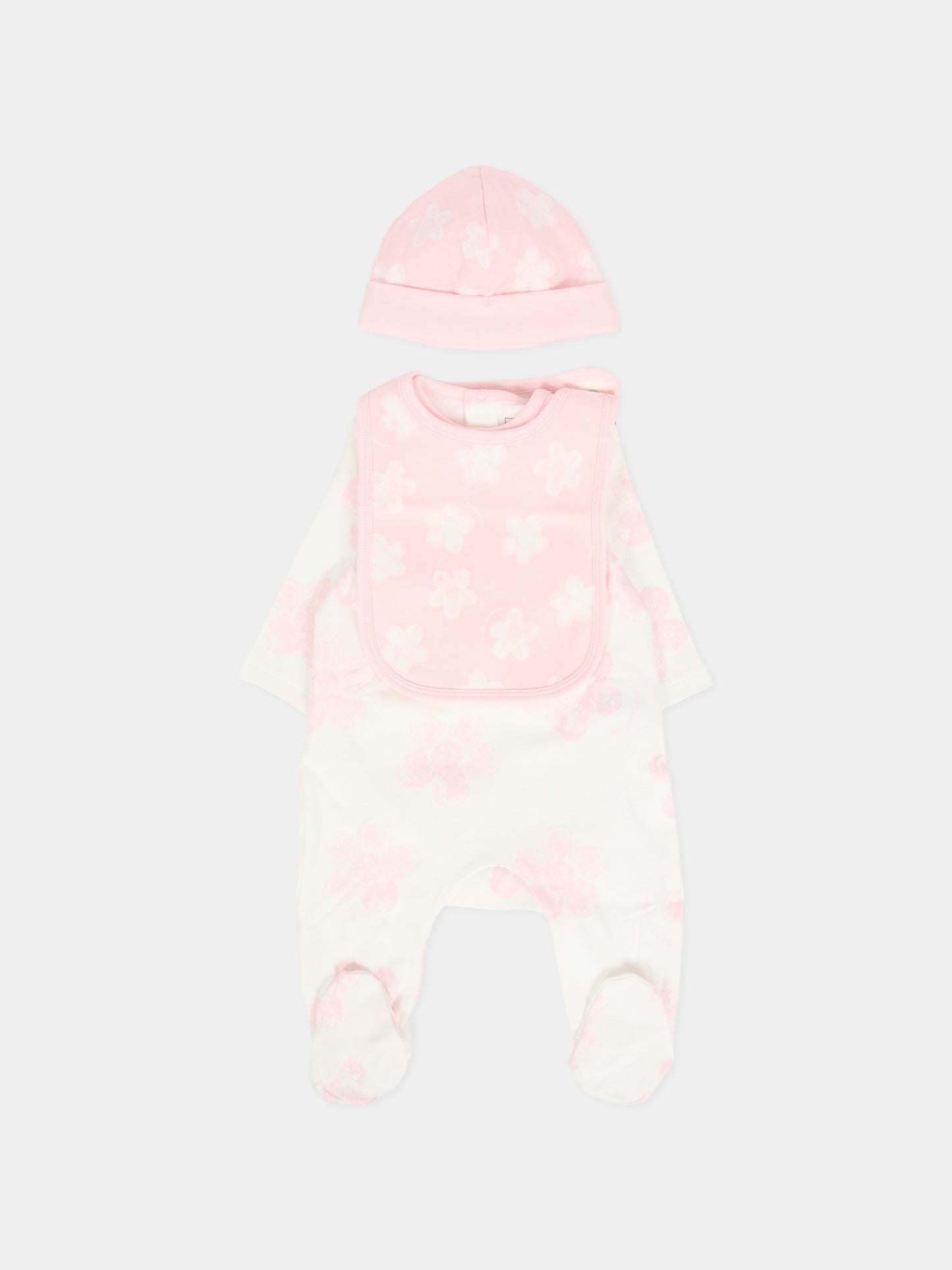 Set tutina rosa per neonata con fiori,Marc Jacobs,W60694 475