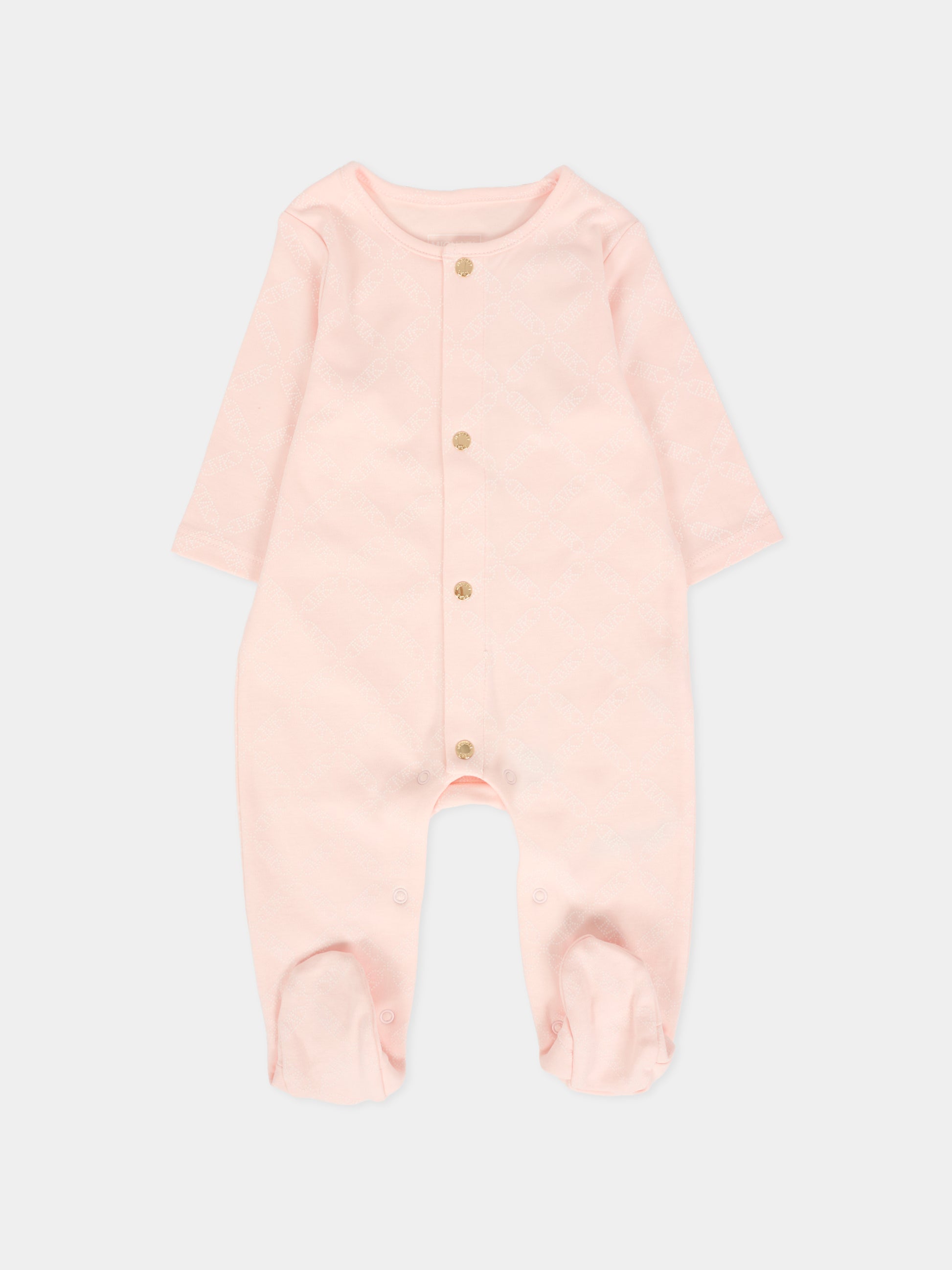 Set tutina rosa per neonata con logo,Michael Kors,R30503 46M