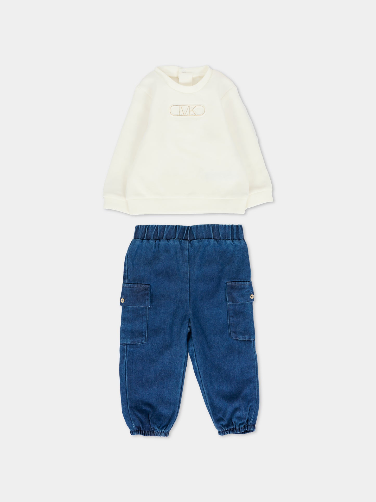 Completo avorio per neonata con logo,Michael Kors,R30506 N48