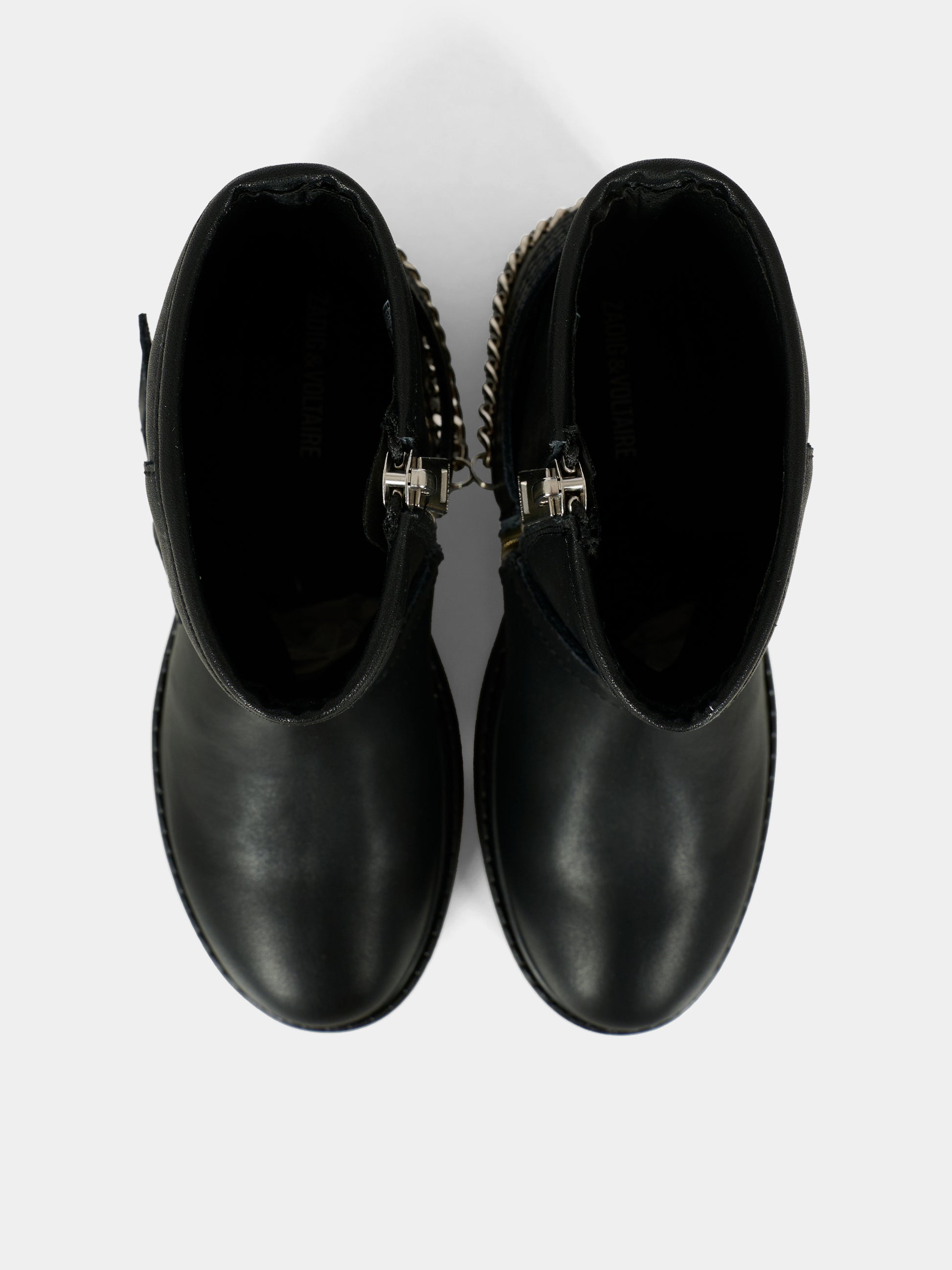 Stivaletti neri per bambina con ali,Zadig & Voltaire Kids,X60494 09B