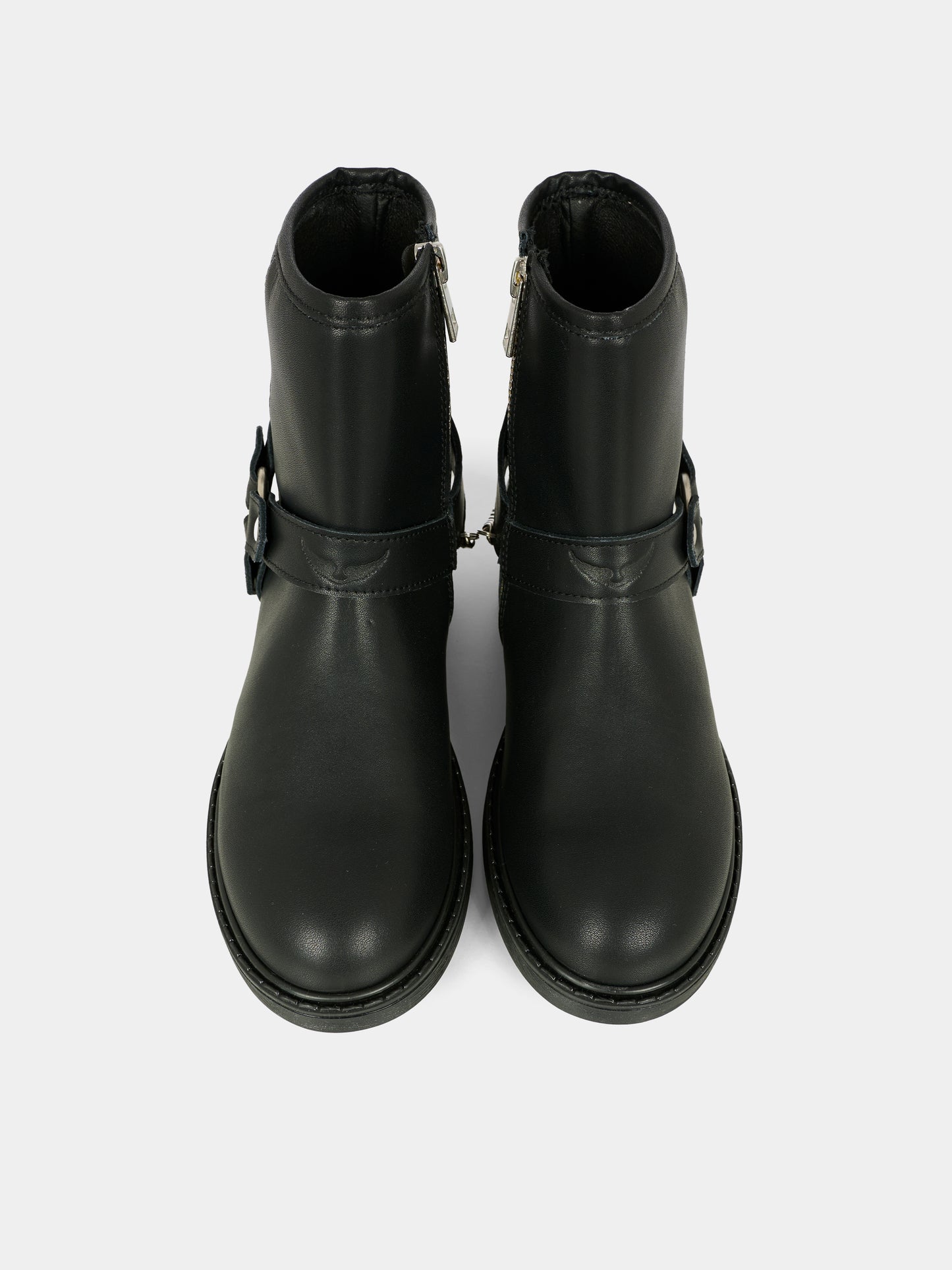 Stivaletti neri per bambina con ali,Zadig & Voltaire Kids,X60494 09B