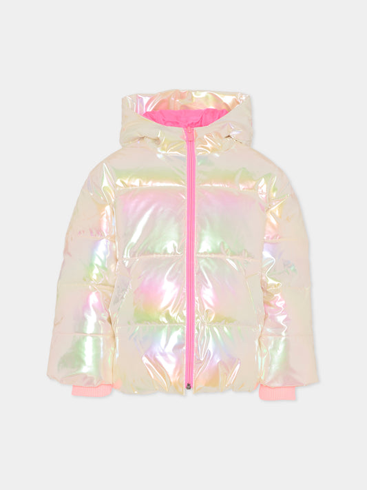 Piumino rosa per bambina con logo,Billieblush,U21598 Z41