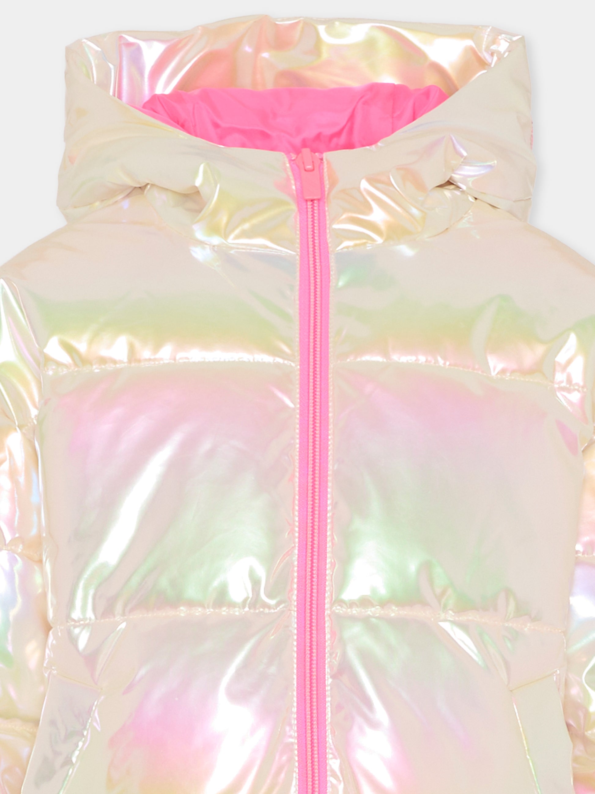 Piumino rosa per bambina con logo,Billieblush,U21598 Z41