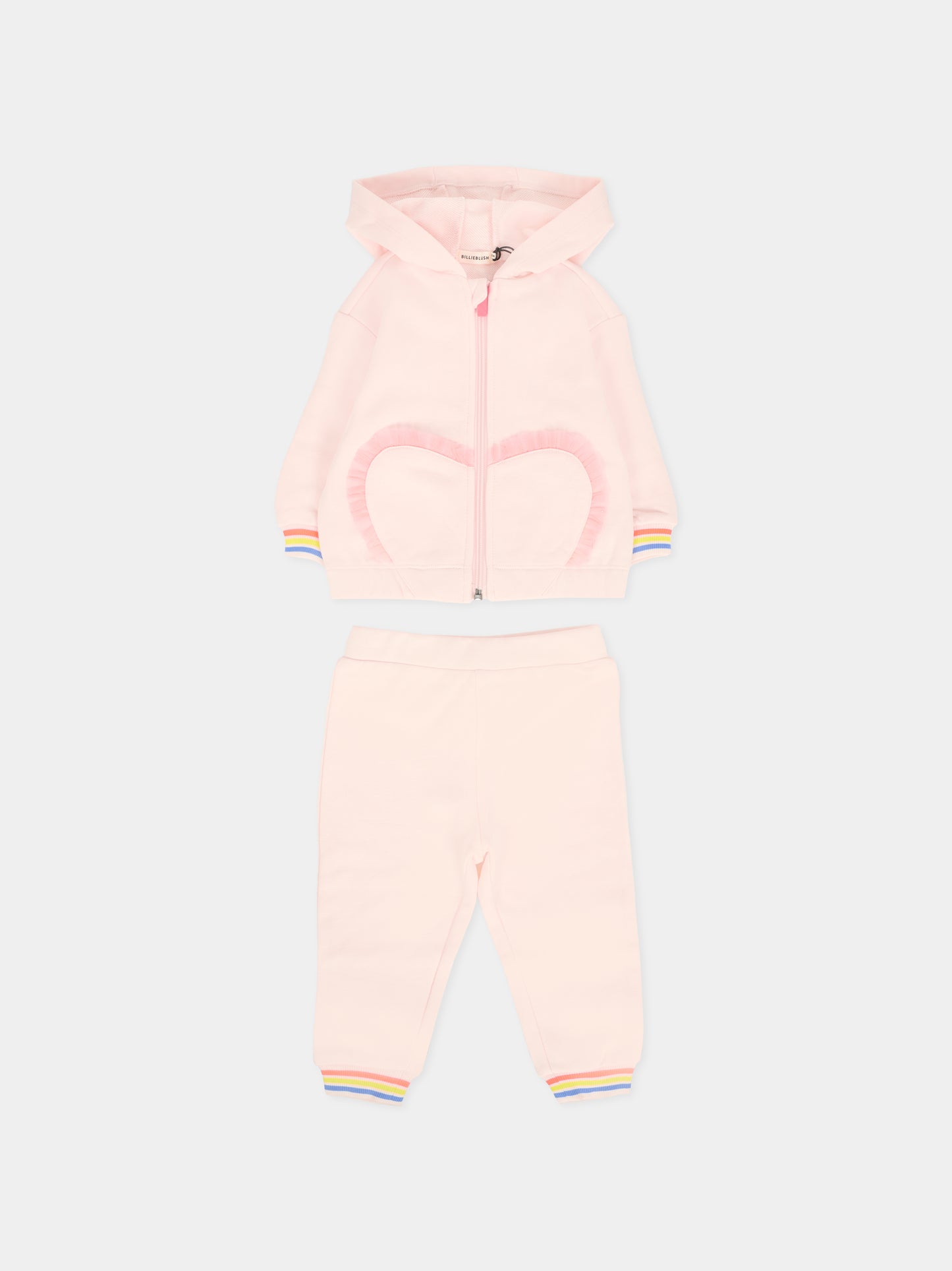 Completo rosa per neonata con cuore,Billieblush,U21250 47V