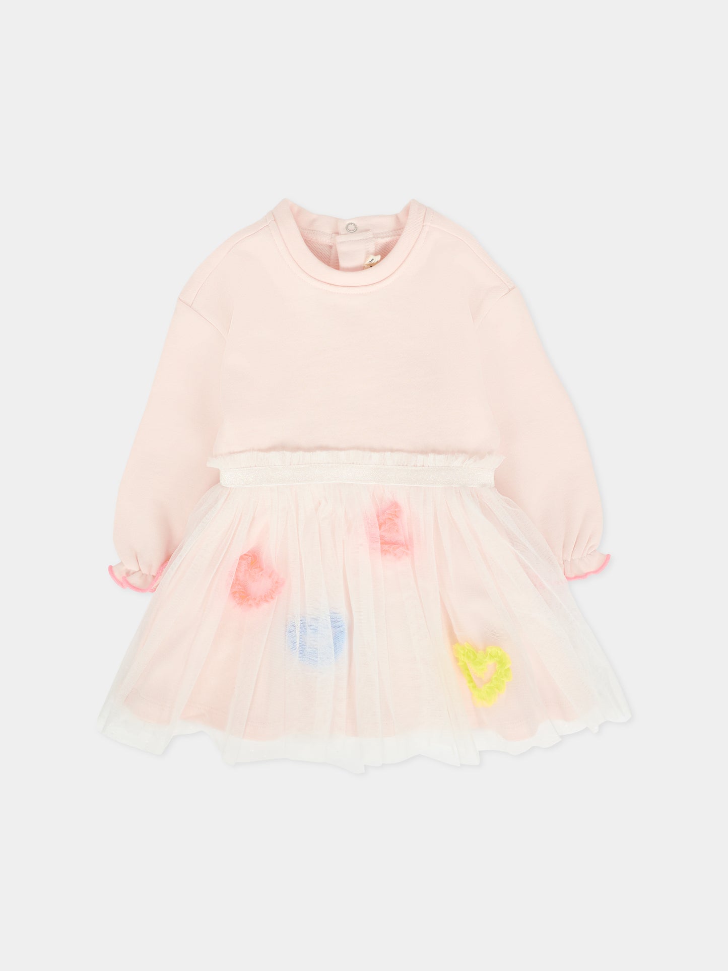 Vestito rosa per neonata con cuori,Billieblush,U21255 47V