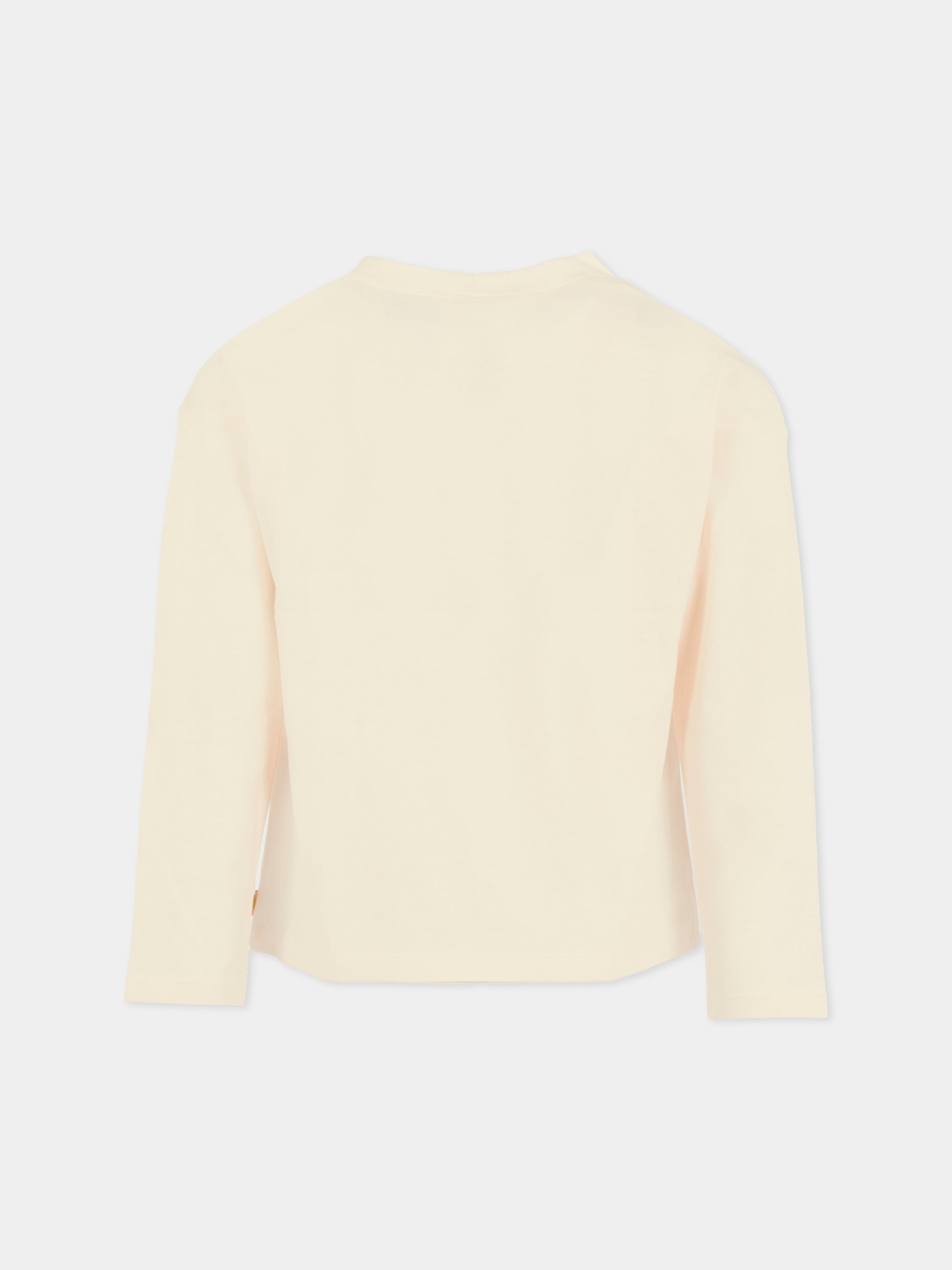 T-shirt avorio per bambina con unicorno,Billieblush,U21423 121