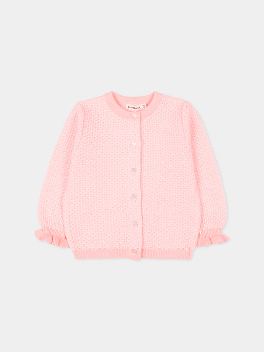 Cardigan rosa per neonata,Billieblush,U21435 408