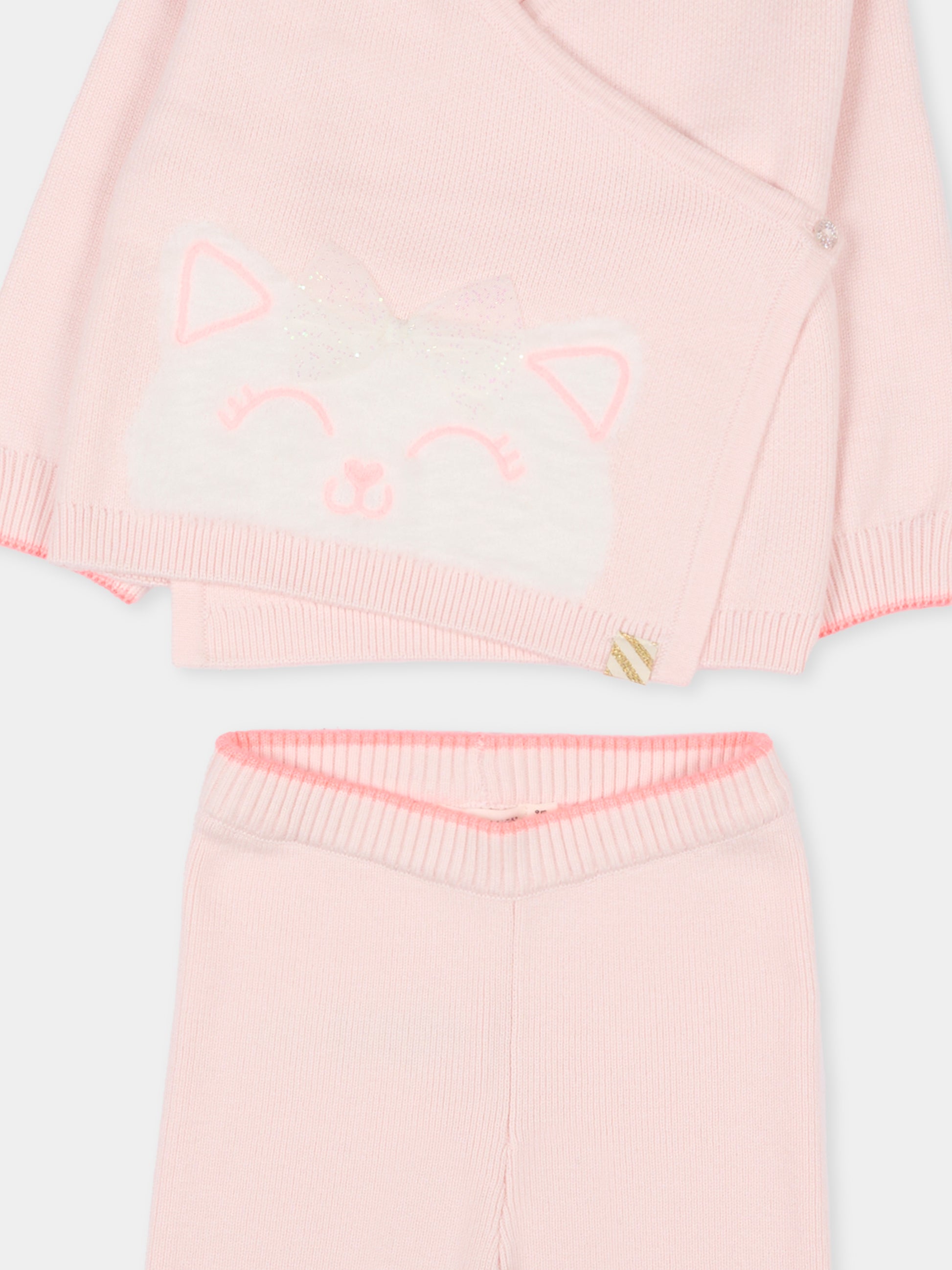 Completo nascita rosa per neonata con gatto,Billieblush,U21444 450