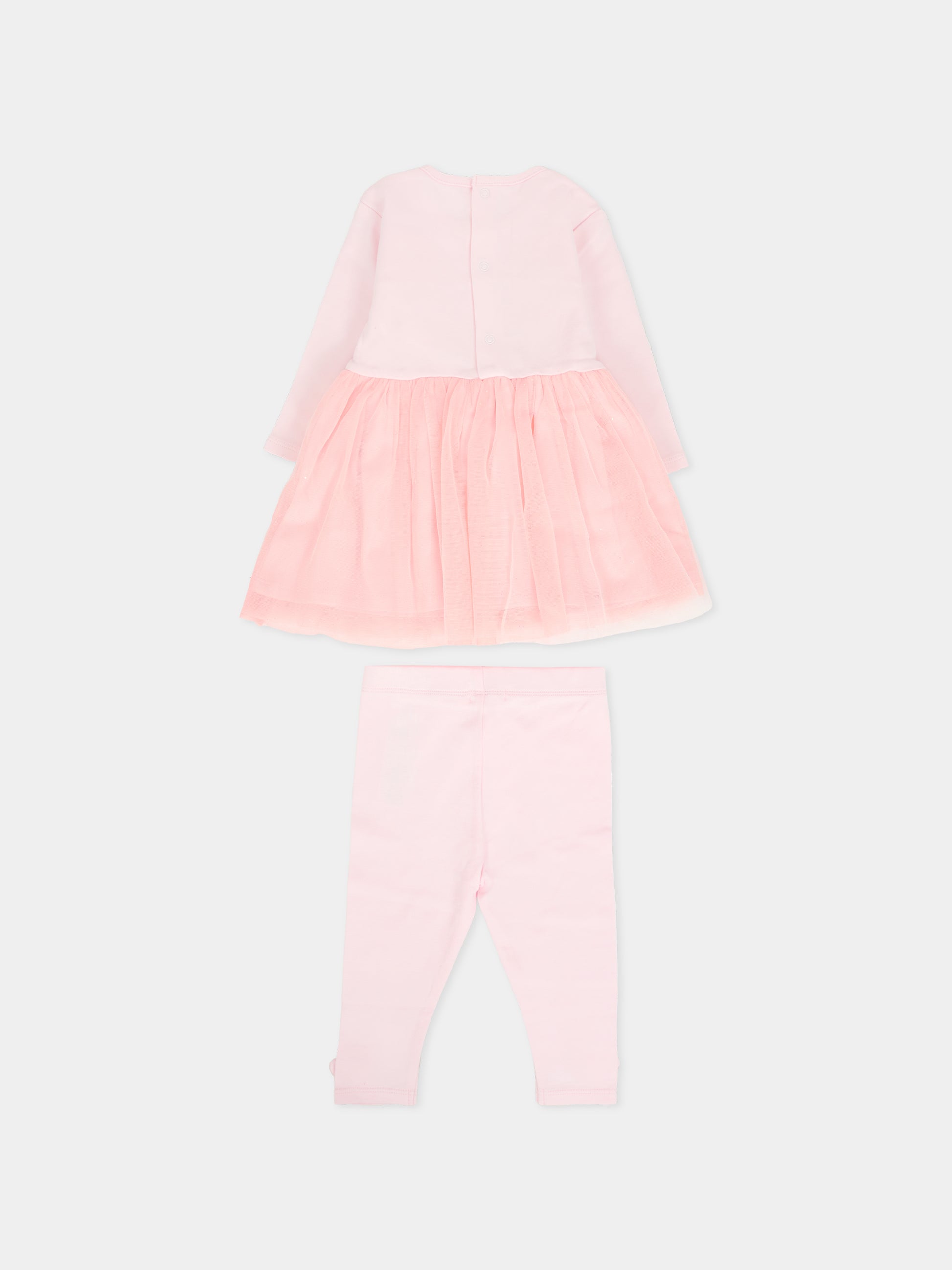 Completo rosa per neonata con gatto,Billieblush,U21454 450