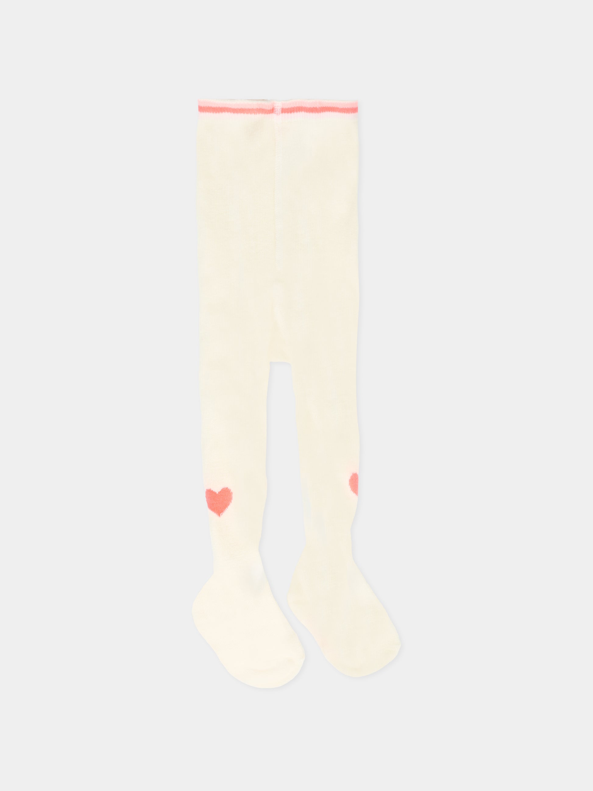 Collant avorio per neonata con cuori,Billieblush,U21487 121