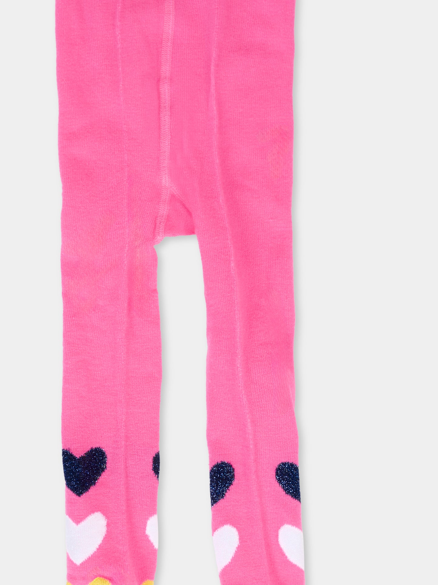 Collant rosa per bambina con cuori,Billieblush,U21515 473