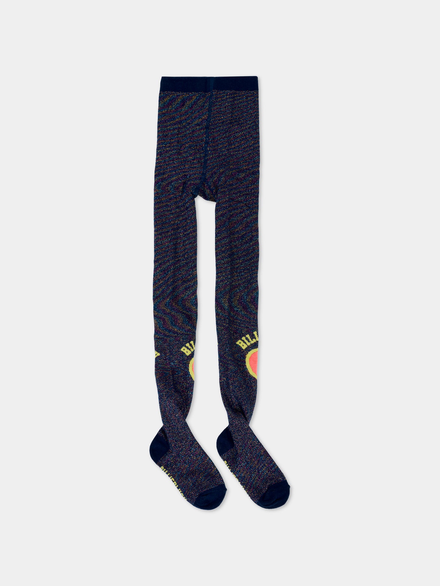 Collant blu per bambina con cuore,Billieblush,U21521 85T