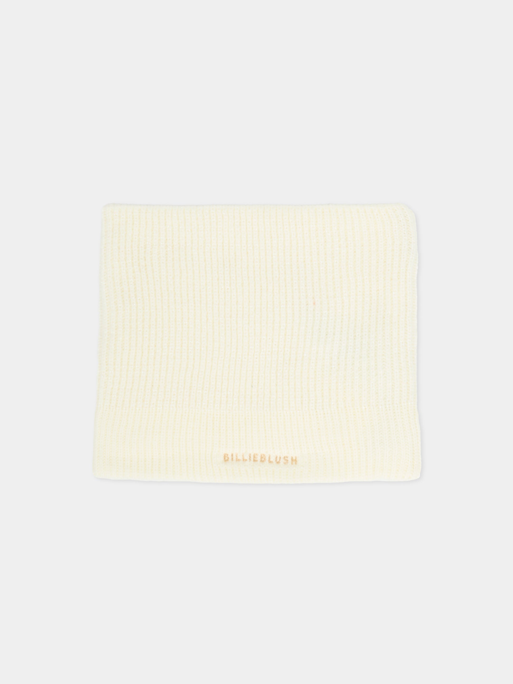 Sciarpa avorio per bambina con logo,Billieblush,U21522 121