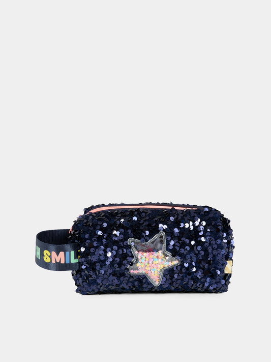 Astuccio blu per bambina con stella,Billieblush,U21542 85T