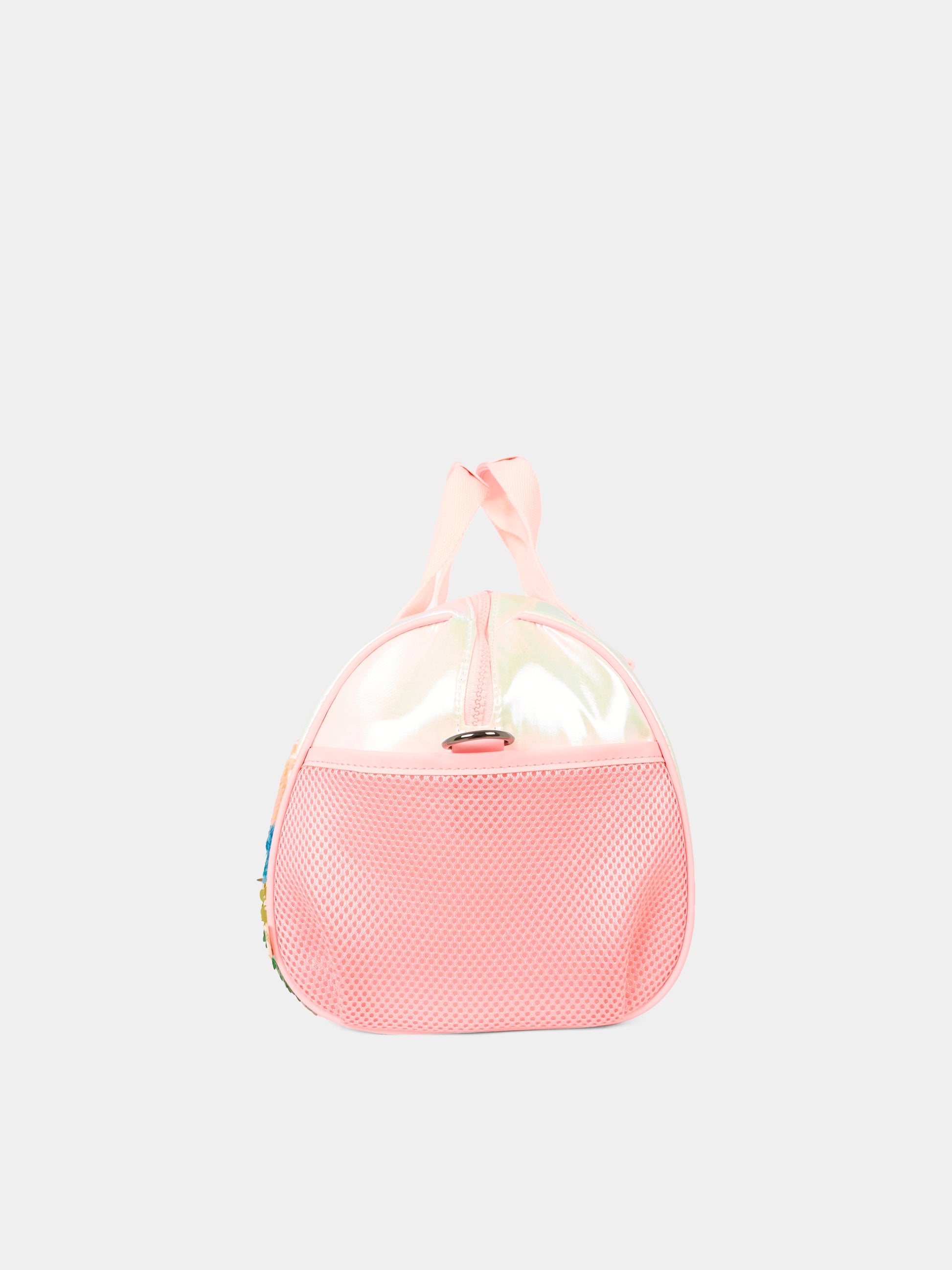 Borsa bowling rosa per bambina con arcobaleno,Billieblush,U21544 111