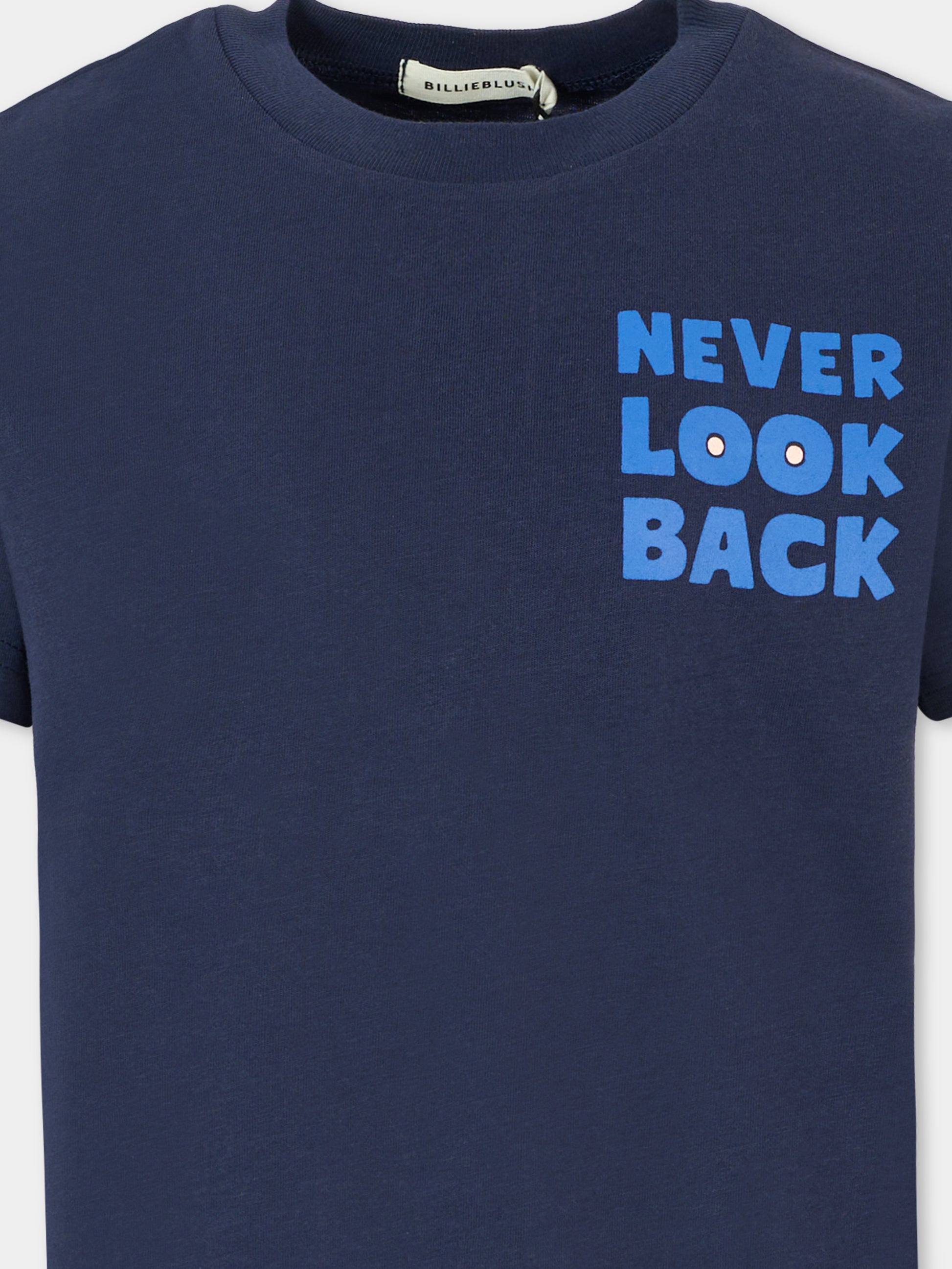 T-shirt blu per bambino con cane,Billieblush,U21565 85T