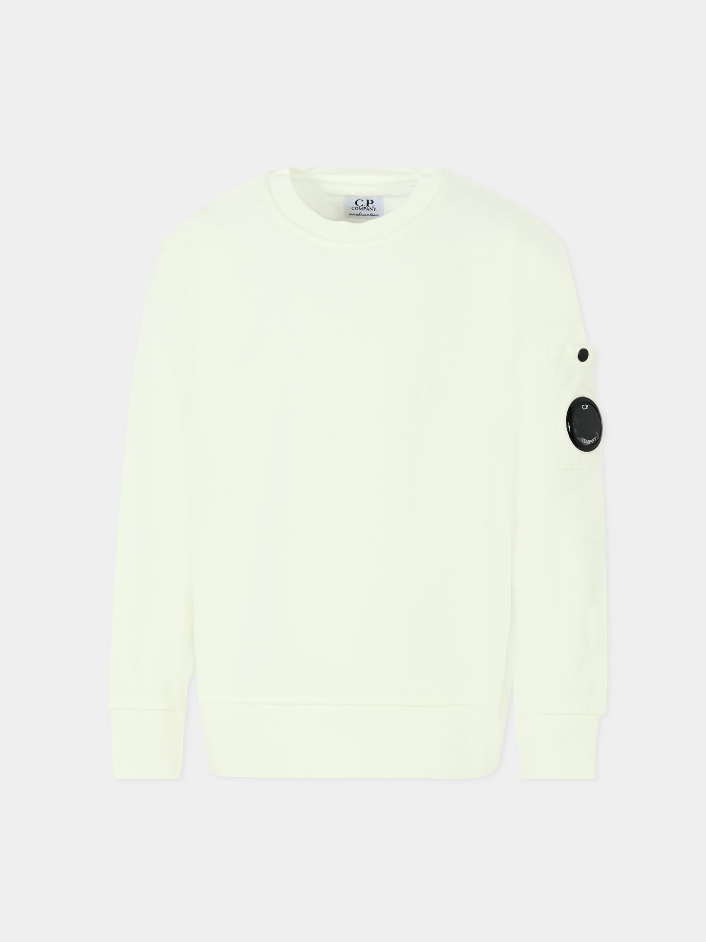 Felpa bianca per bambino con lente,C. P. Company,CMF00X LCA76 10135