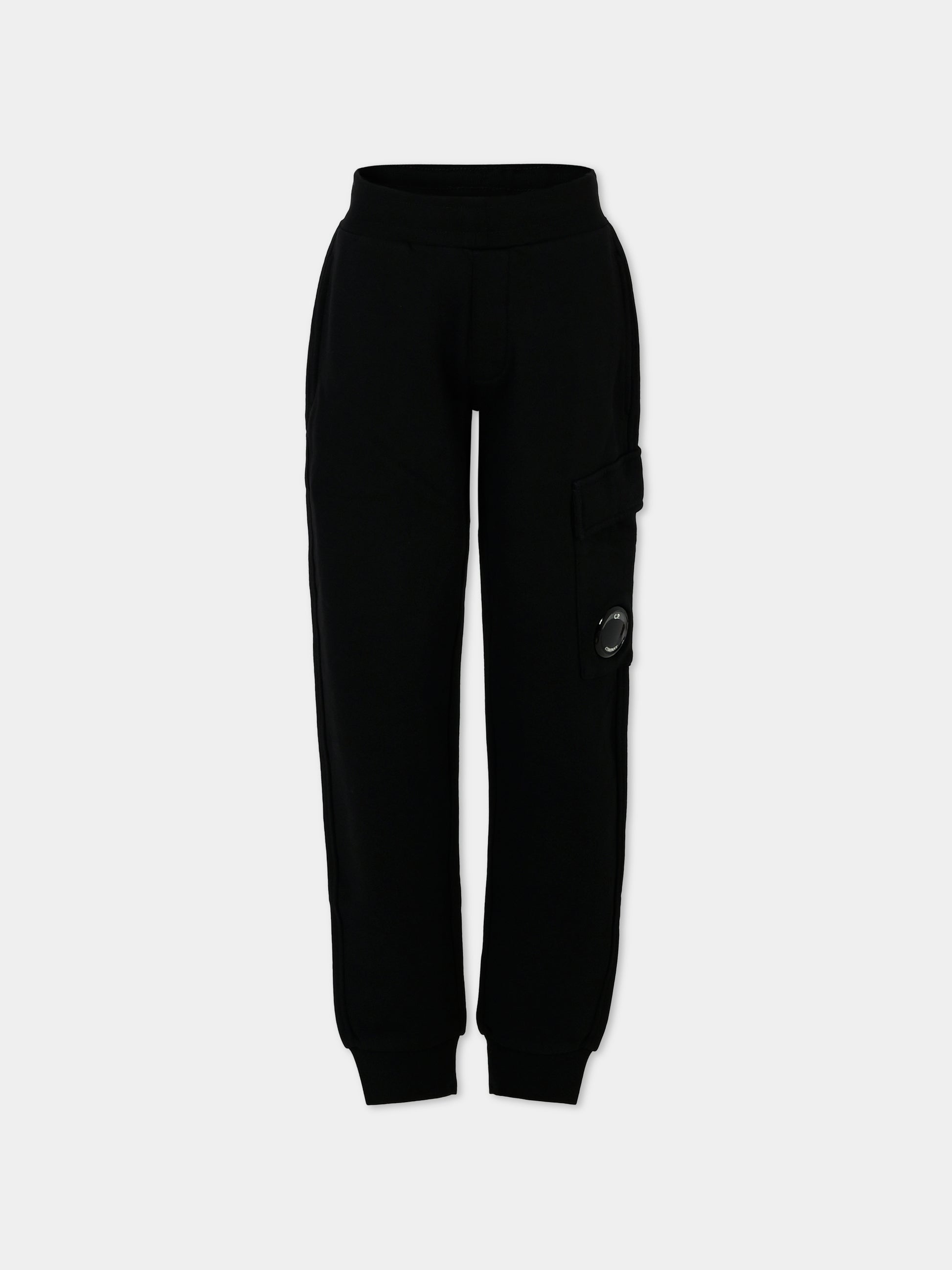 Pantaloni neri per bambino con lente,C. P. Company,COP002 LCA76 60100