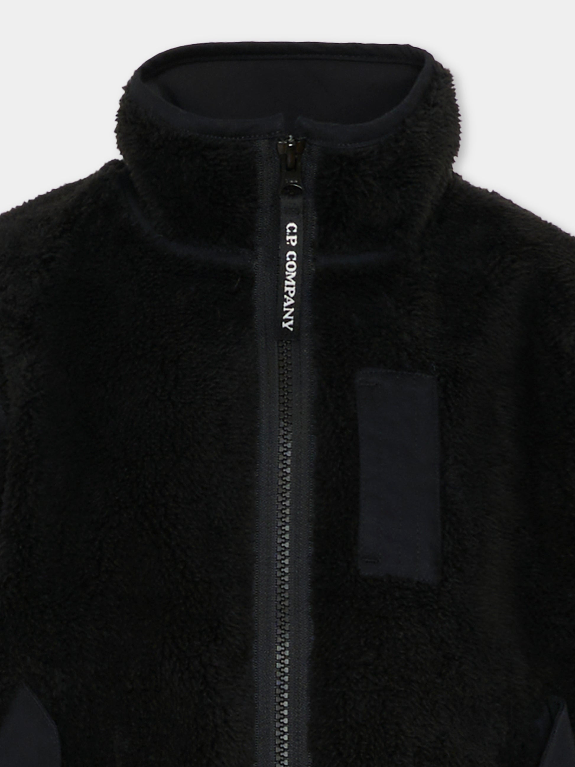 Ecopelliccia nera per bambino con lente,C. P. Company,CUS01I LIA28 60100