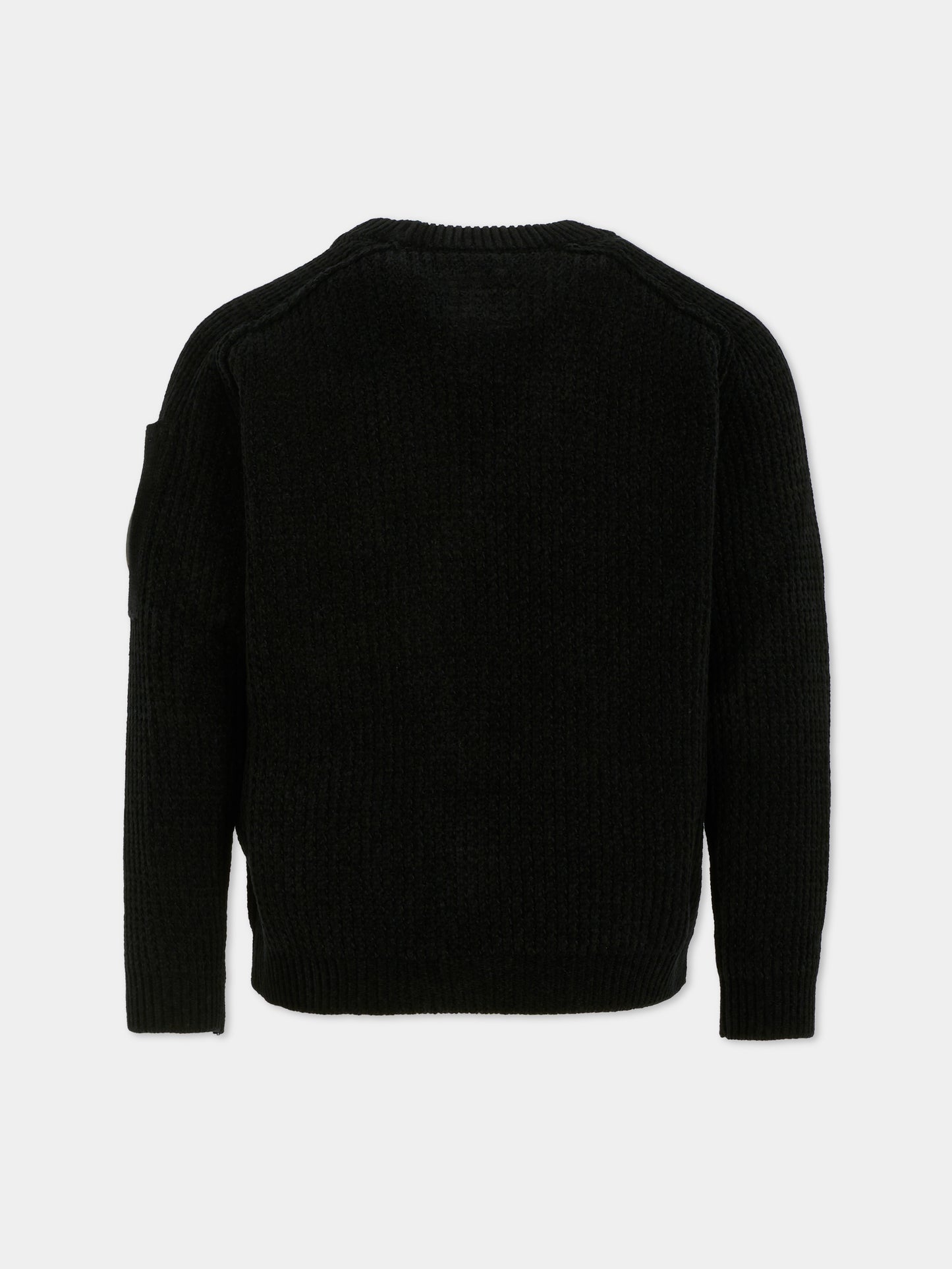 Maglione nero per bambino con lente,C. P. Company,CUW00J LHE79 60100