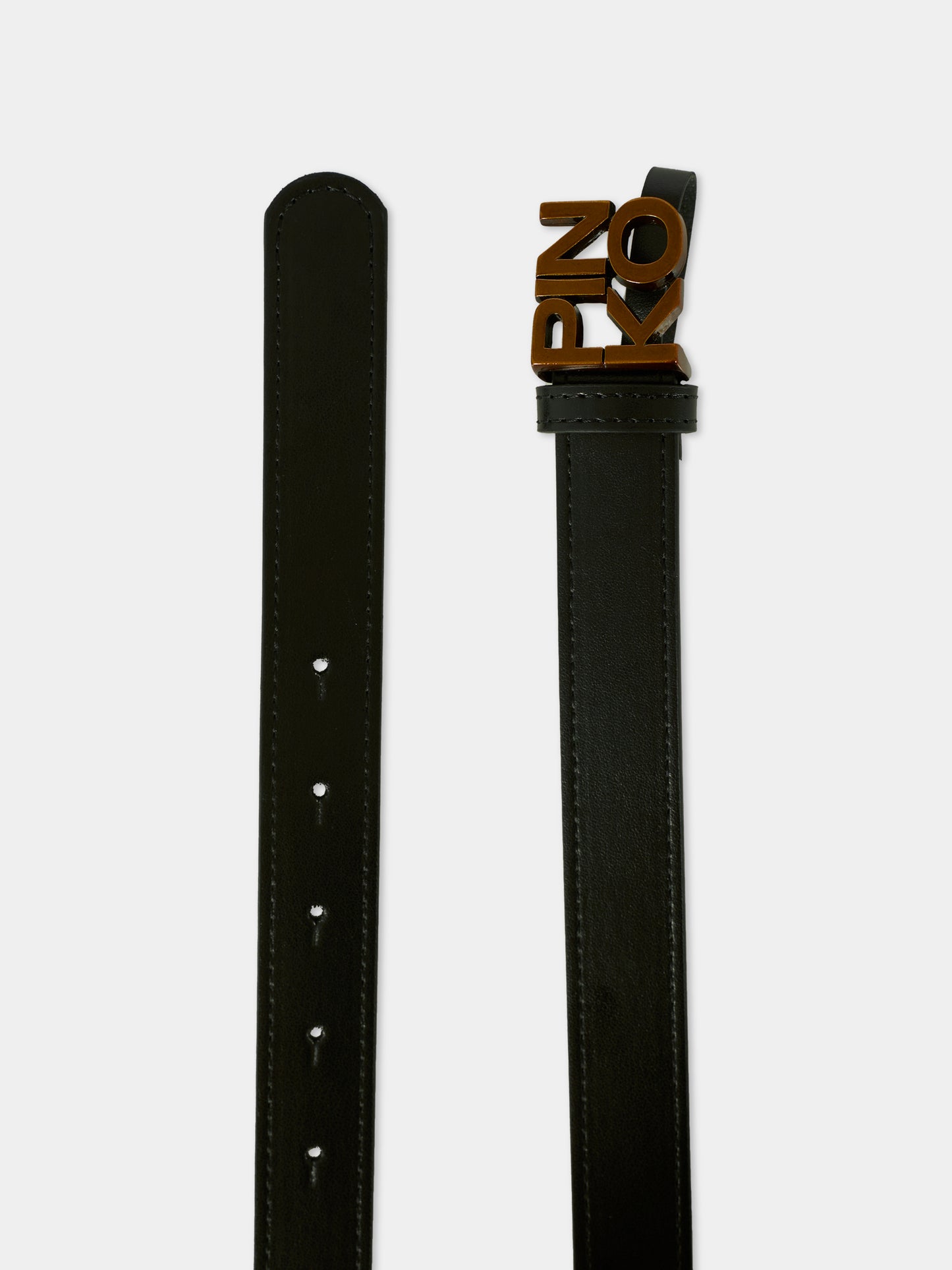 Cintura nera per bambina con logo,Pinko,KFAV002.C.TV100.N000