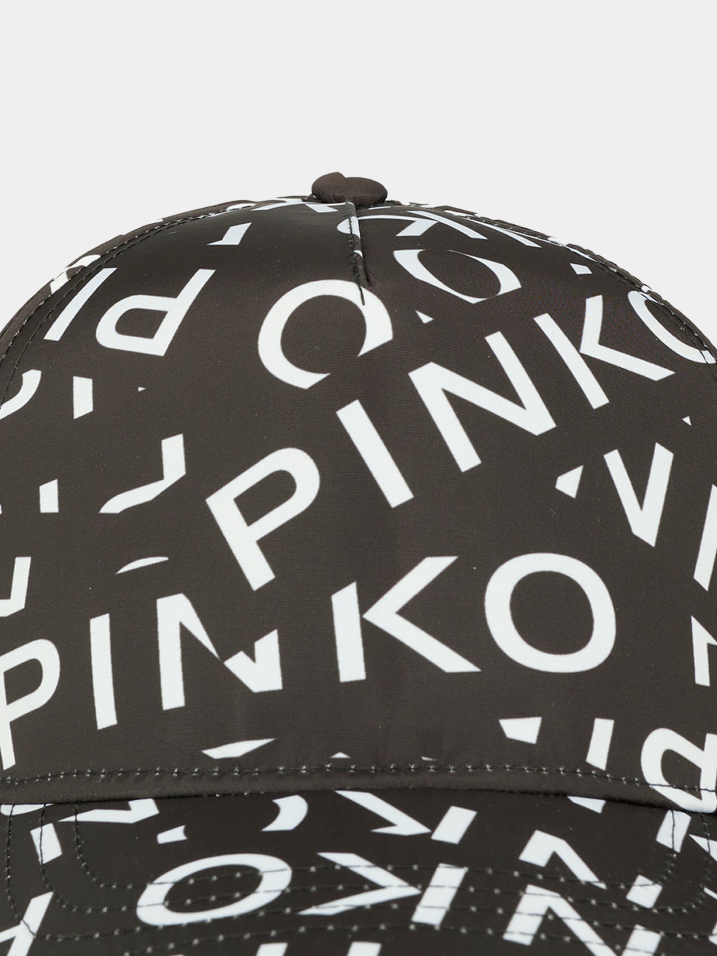 Cappello nero per bambina con logo,Pinko,KFCP002.C.NY022.D002