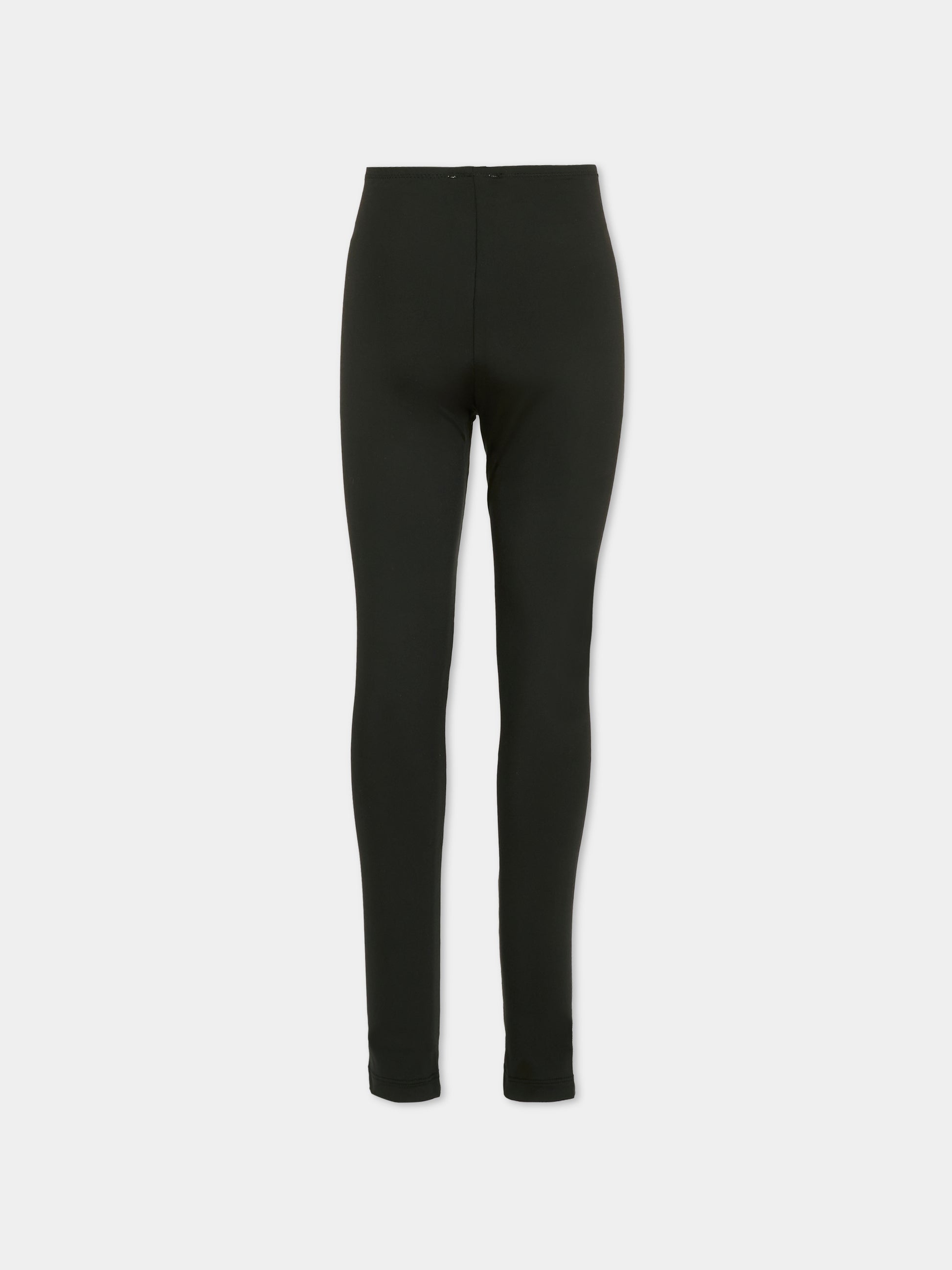 Leggings neri per bambina con logo,Pinko,KFPA019.C.LY002.N001