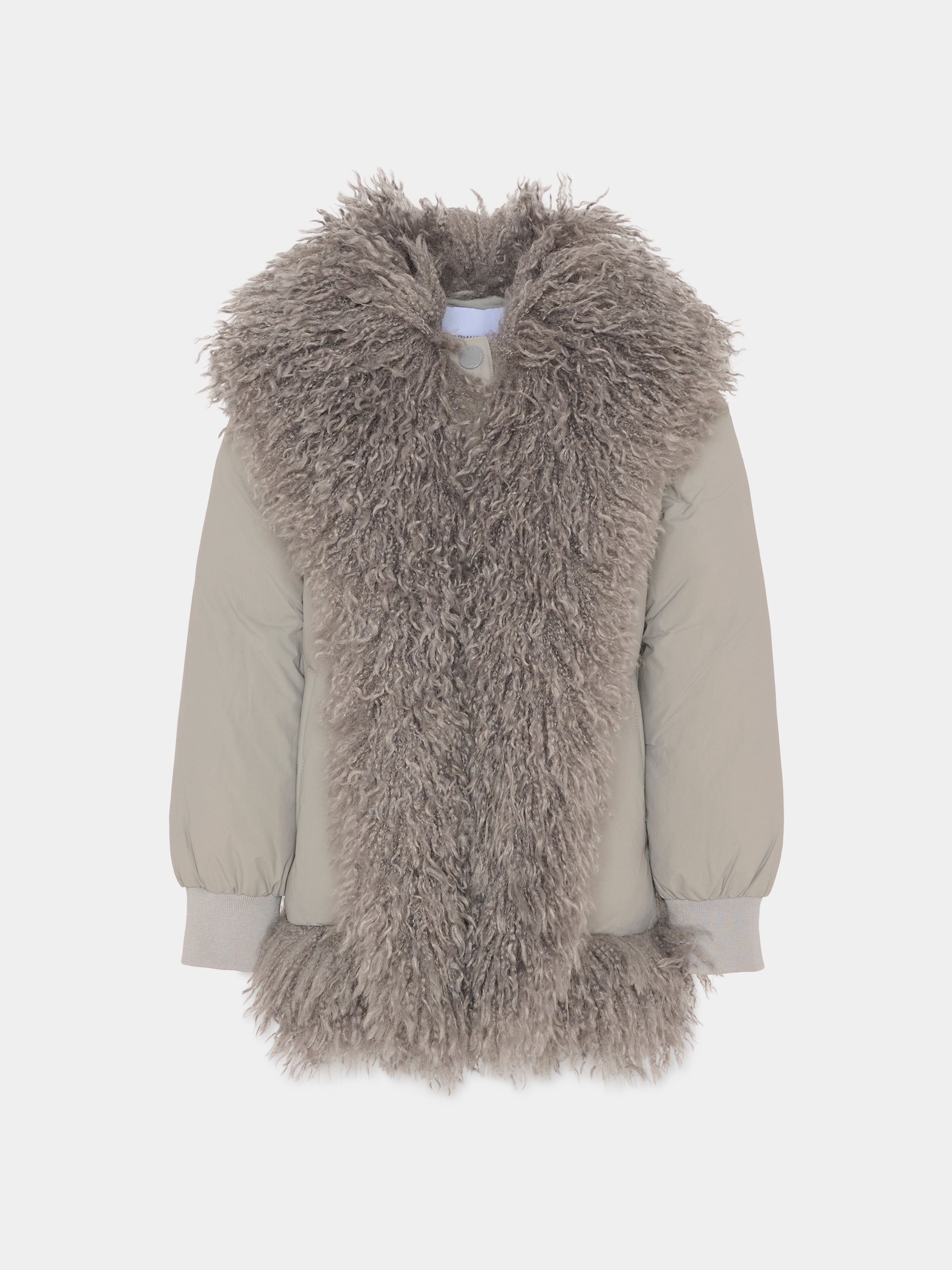 Ecopelliccia grigia per bambina,Pinko,KFGB012.C.NY025.5028