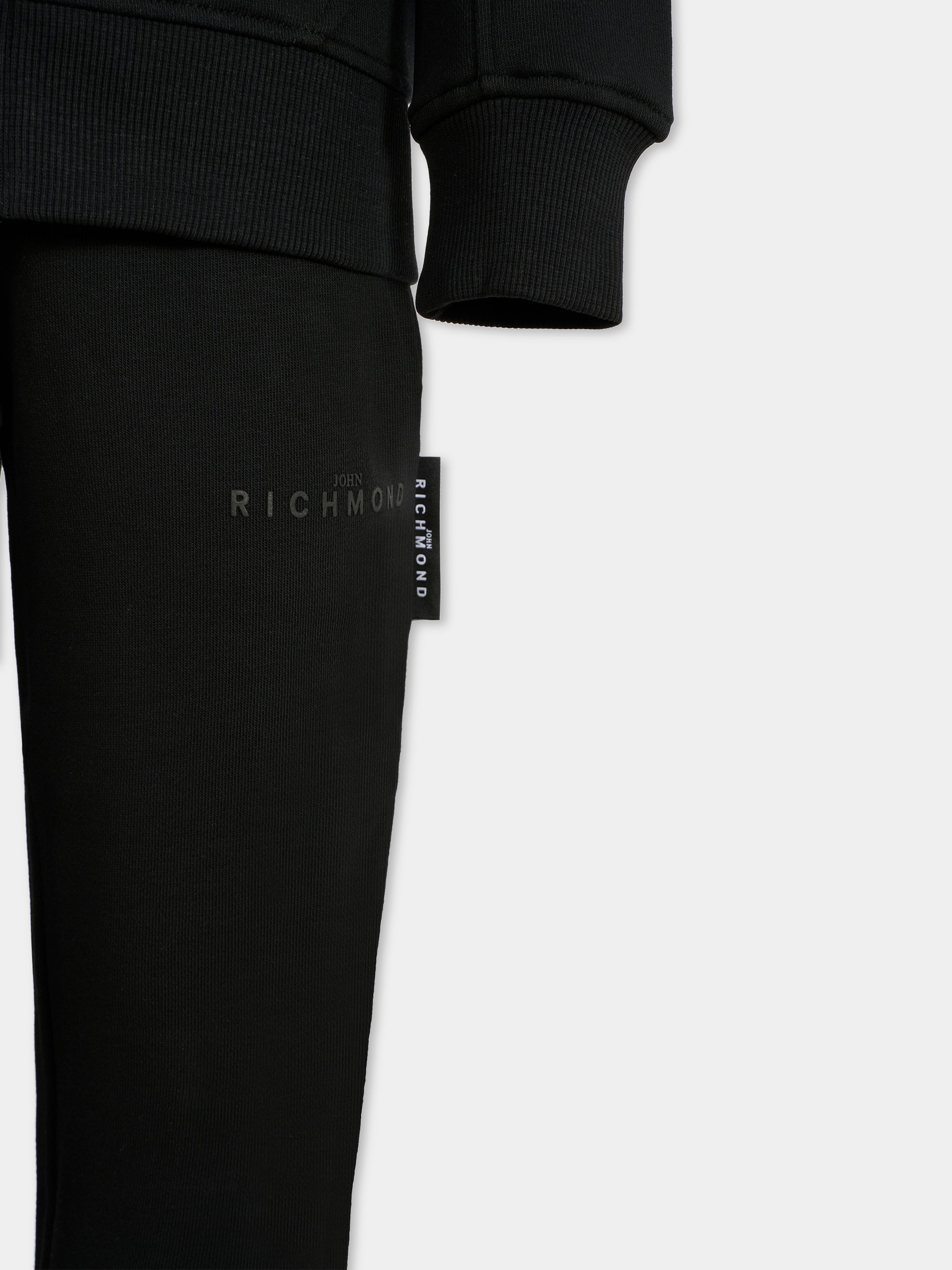 Completo nero per bambina con logo,Richmond,RGA25005CF BLACK