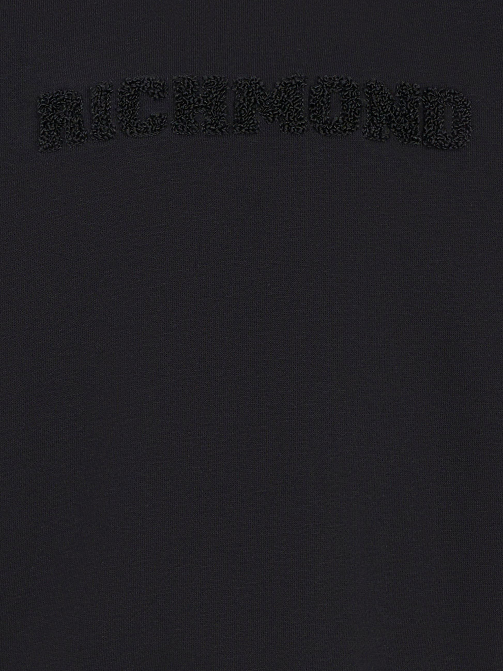 Felpa nera per bambini con logo,Richmond,RBA25236FE BLACK