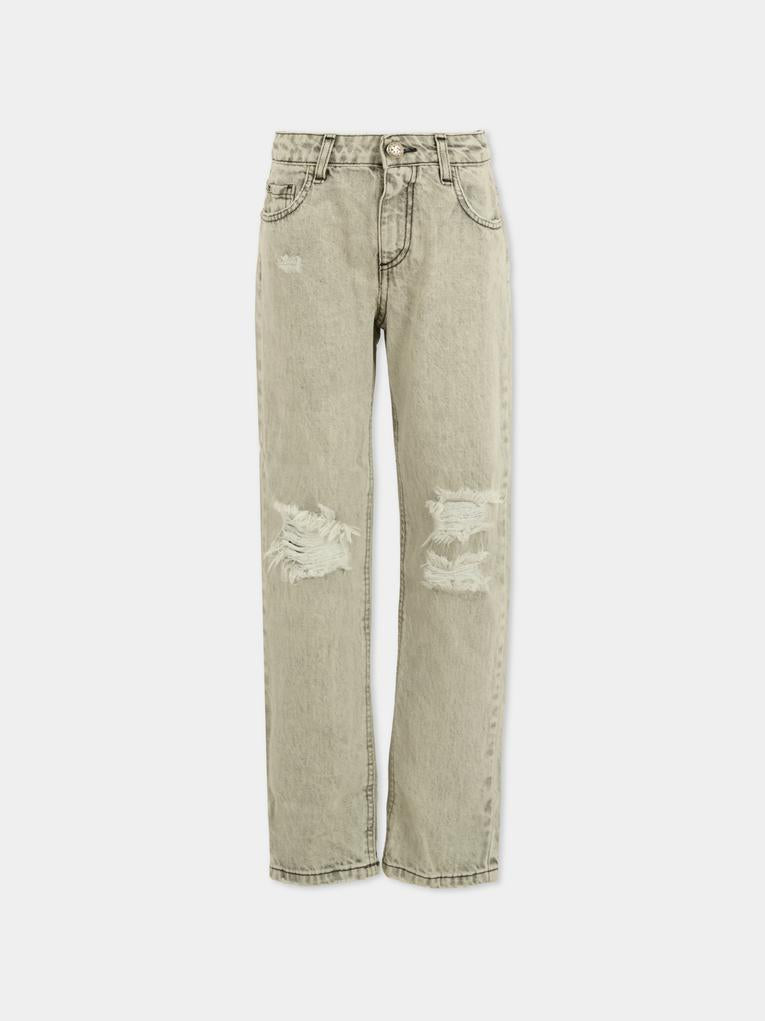 Jeans grigi per bambino con logo,Richmond,RBA25240JE DENIM GREY