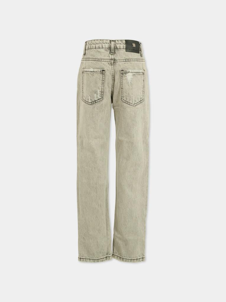 Jeans grigi per bambino con logo,Richmond,RBA25240JE DENIM GREY
