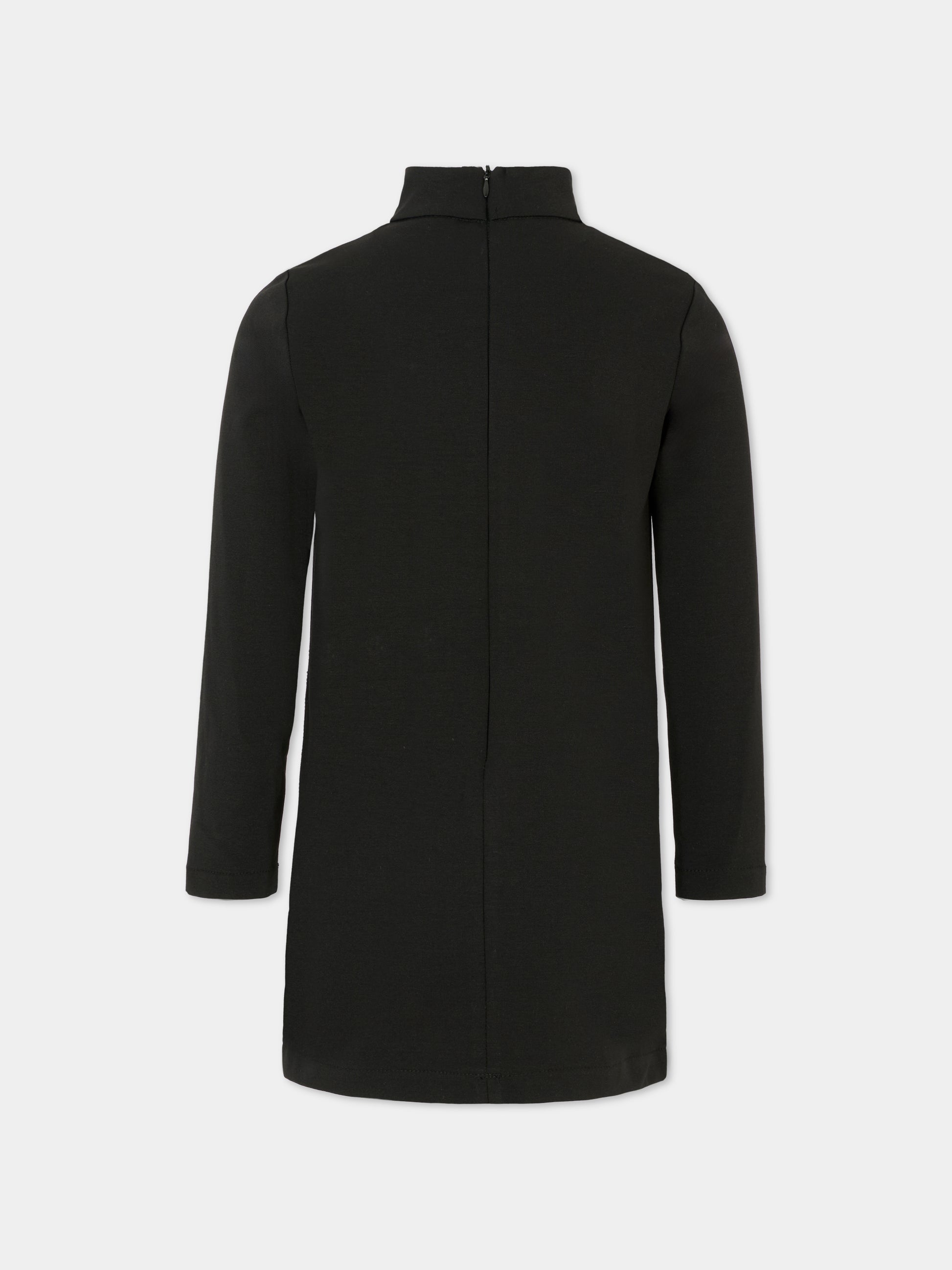 Vestito nero per bambina con logo di strass,Richmond,RGA25178VE BLACK