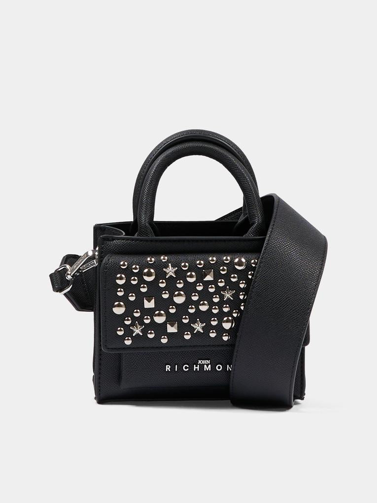 Borsa nera per bambina con borchie,Richmond,RGA25028BO BLACK