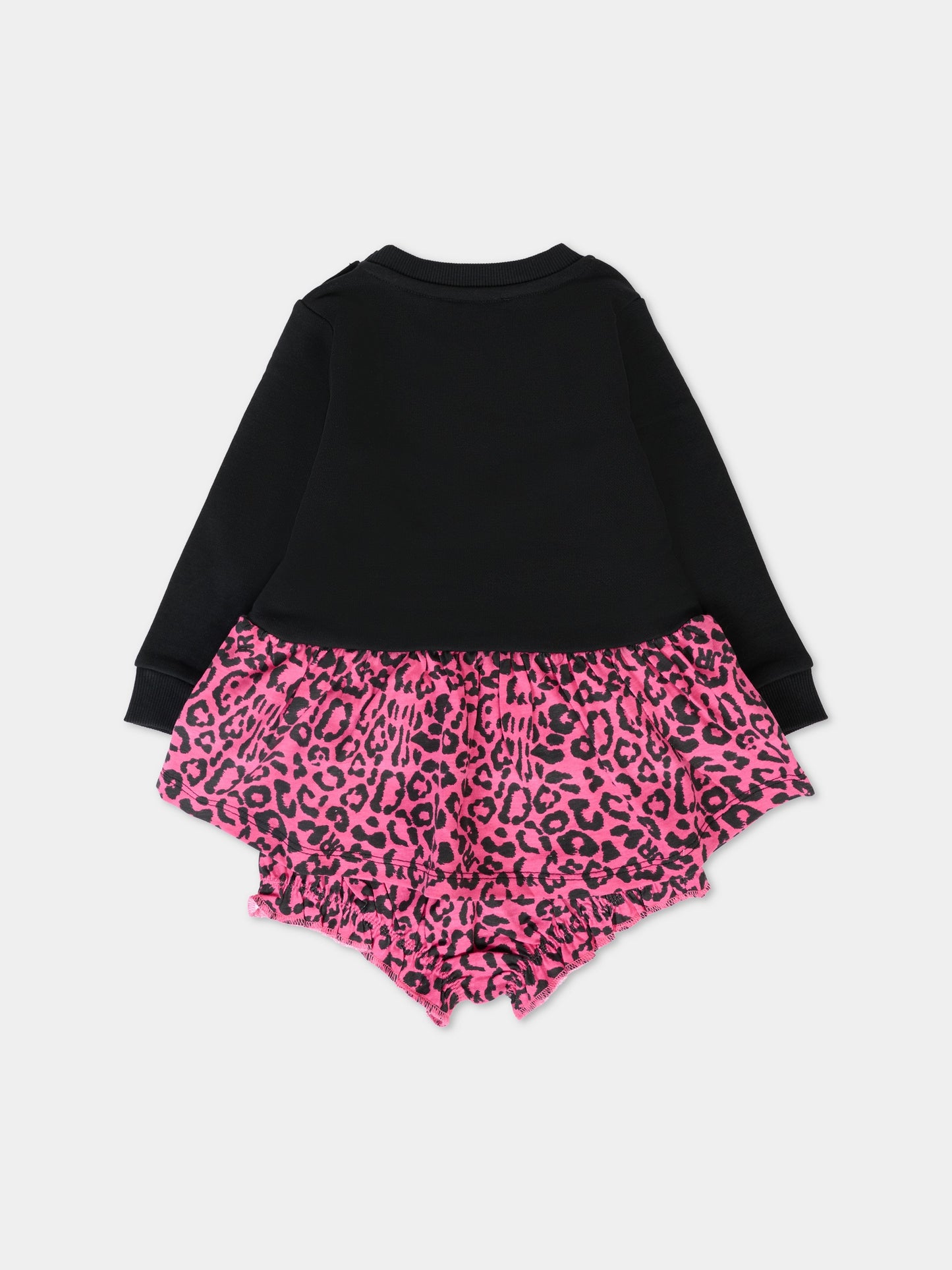 Vestito nero per neonata con logo,Richmond,RIA25120VE BLACK